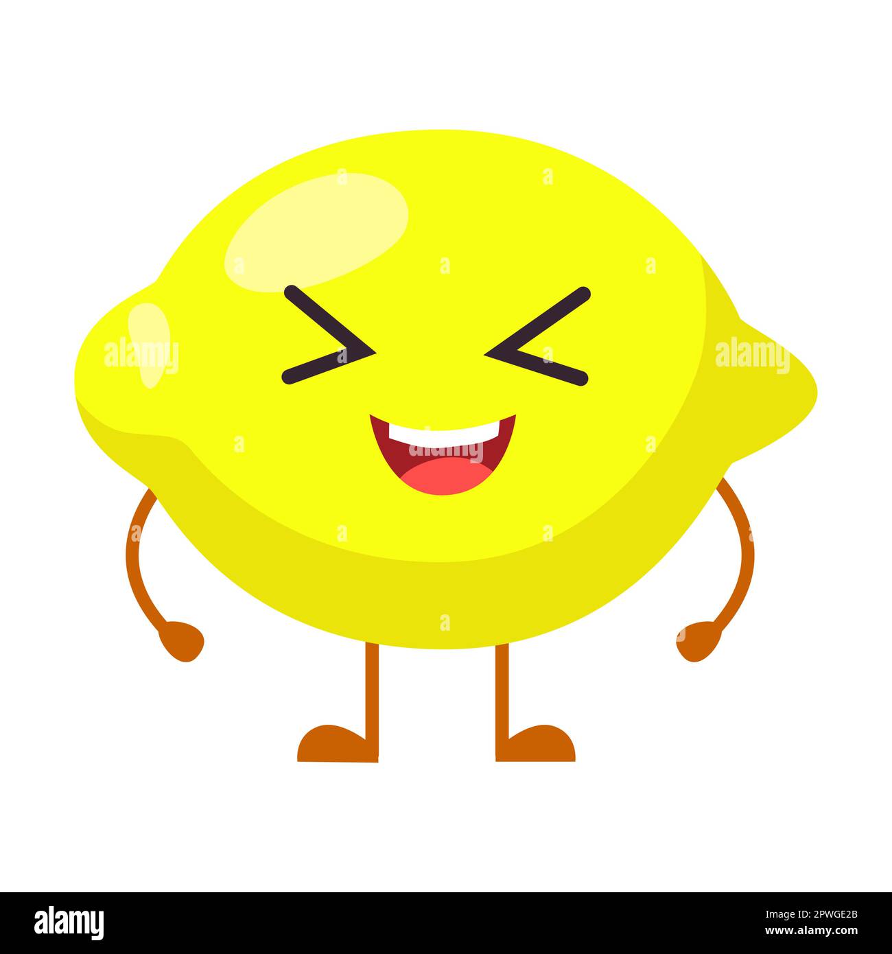 Cartoon Raspberry Lemon Cute yellow lemon fruit and berry cartoon character vector illustration ...