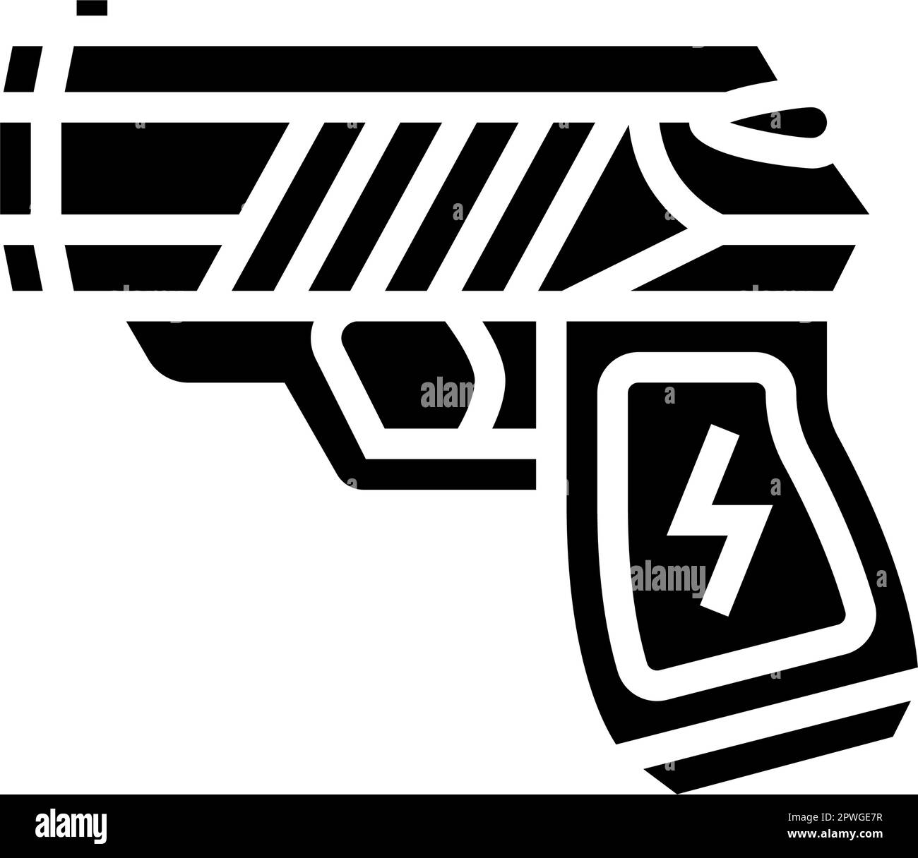 taser gun crime glyph icon vector illustration Stock Vector Image & Art