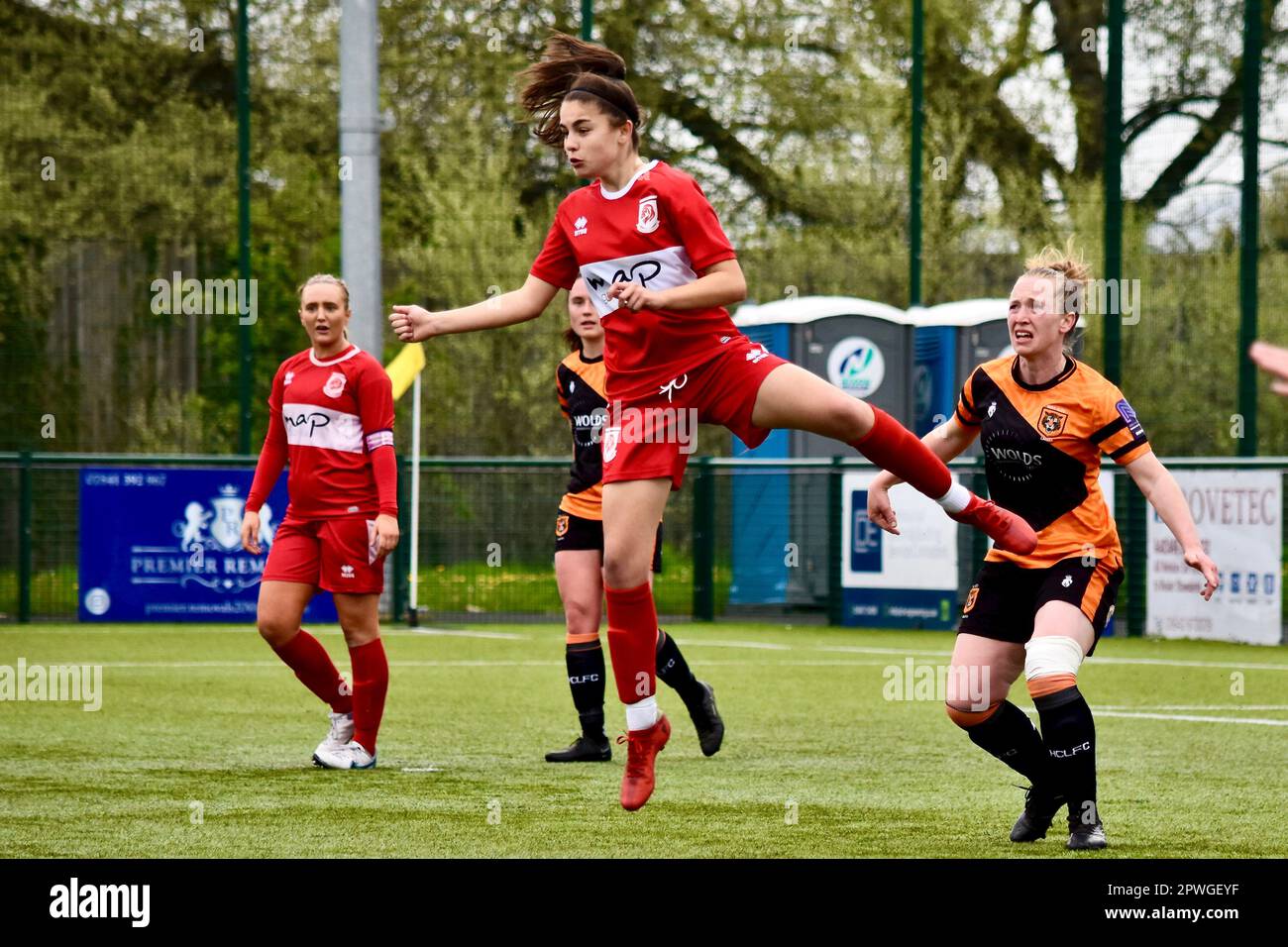 Teesside, UK. 30 Apr 2023. Middlesbrough’s Amber Rodgers pictured as Middlesbrough Women FC played Hull City Ladies FC in the FA Women’s National League Division One North. The visitors won 0-4 at the Map Group UK Stadium in Stockton-on-Tees in their final game of the season. Results elsewhere ensured Middlesbrough avoided relegation. Credit: Teesside Snapper/Alamy Live News Stock Photo