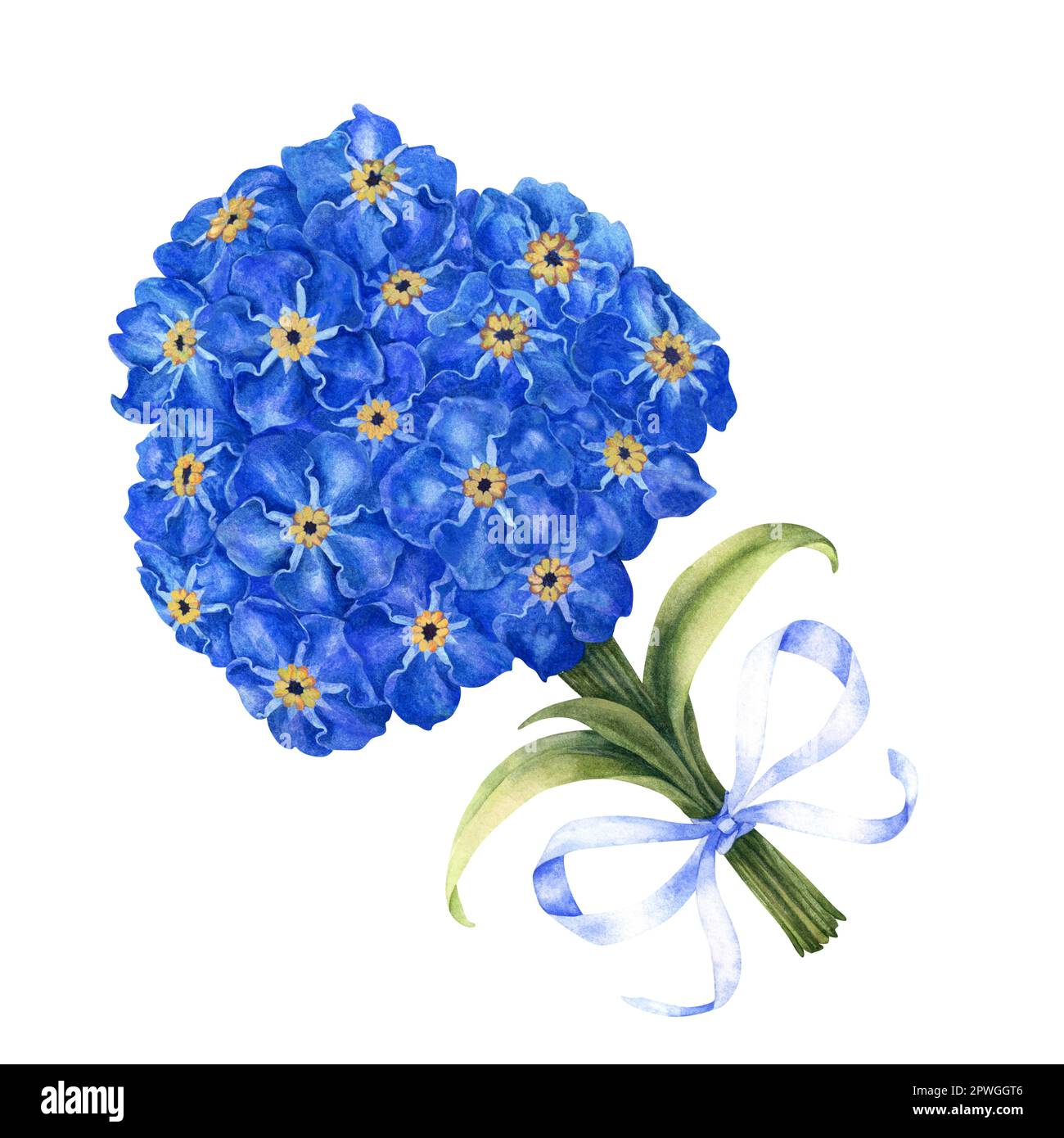 Рисуем незабудки