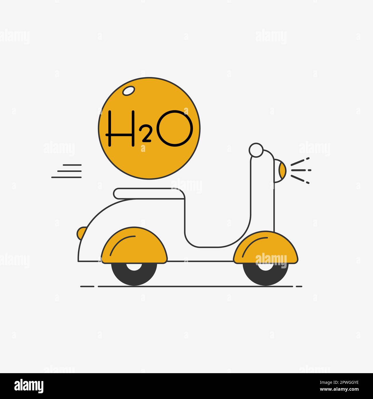 Water delivery ride motorcycle icon symbol,flat design for apps and