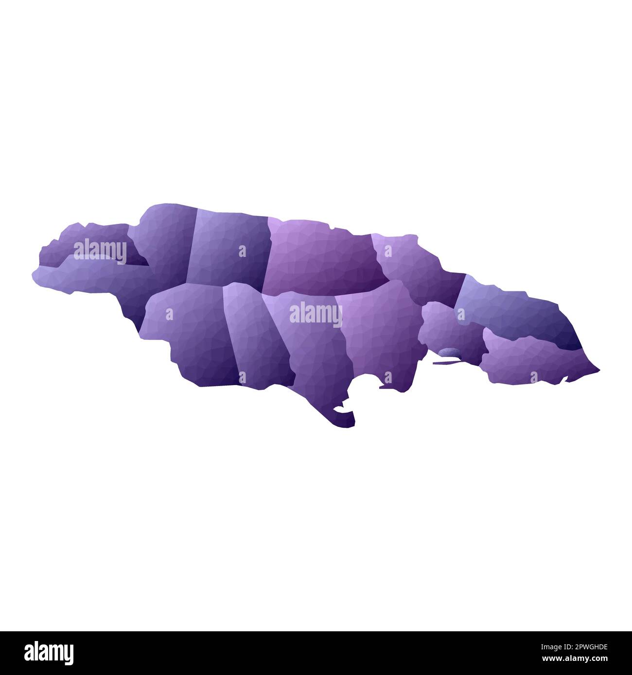 Jamaica Map Geometric Style Country Outline Shapely Violet Vector   Jamaica Map Geometric Style Country Outline Shapely Violet Vector Illustration 2PWGHDE 