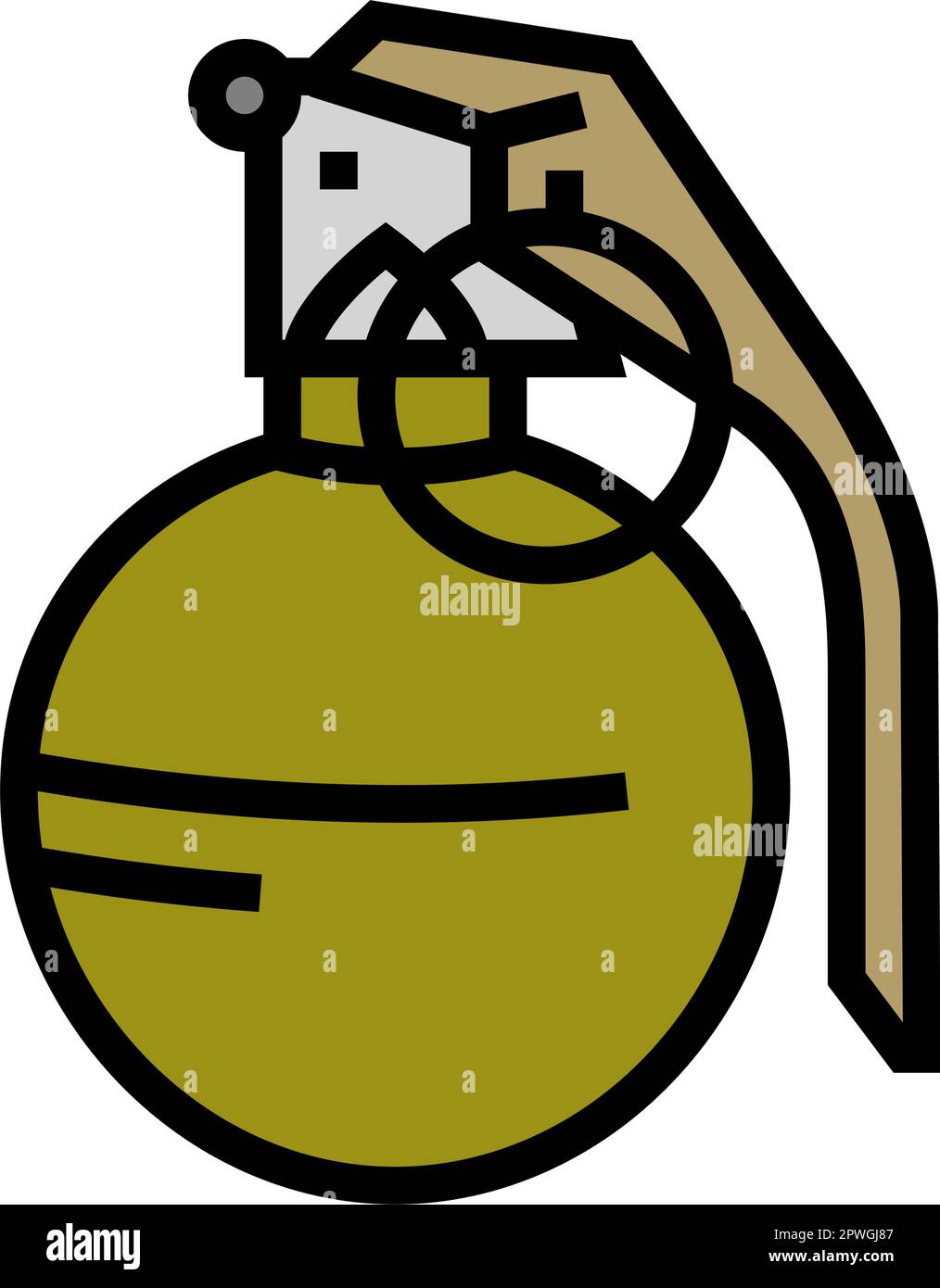 grenade weapon war color icon vector illustration Stock Vector Image ...