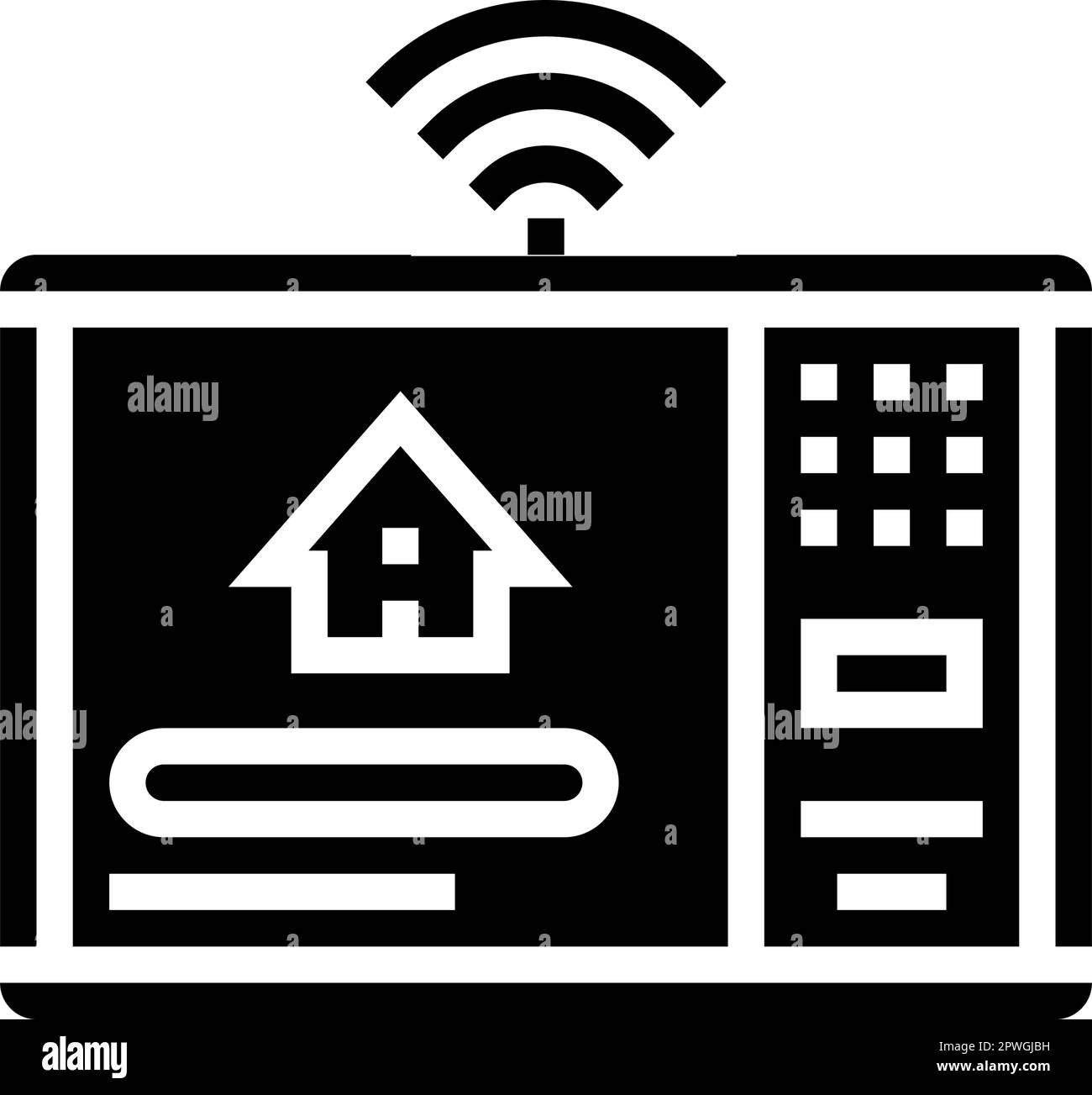 smart home hub glyph icon vector illustration Stock Vector Image & Art