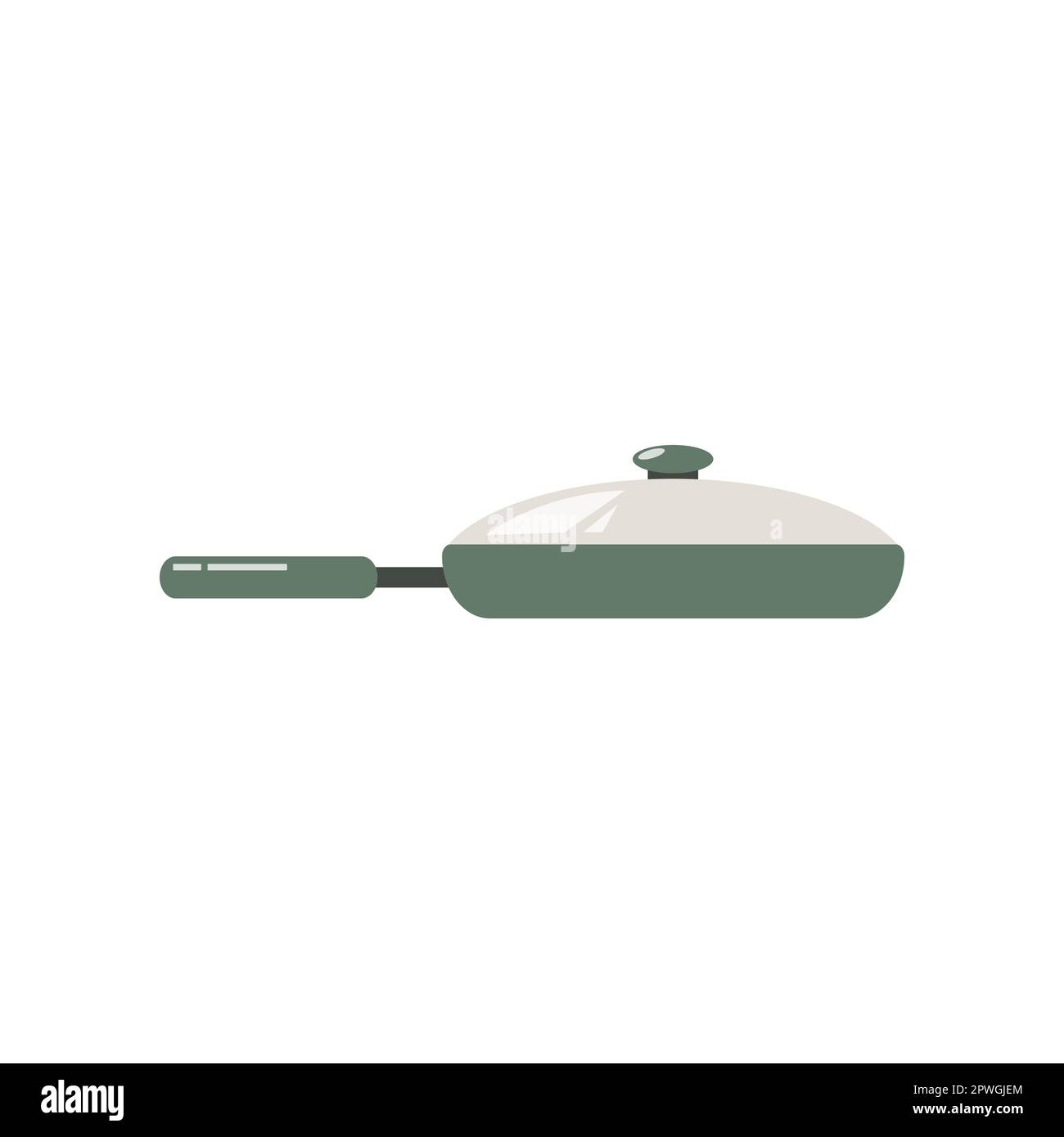 Pan with lid vector illustration Stock Vector