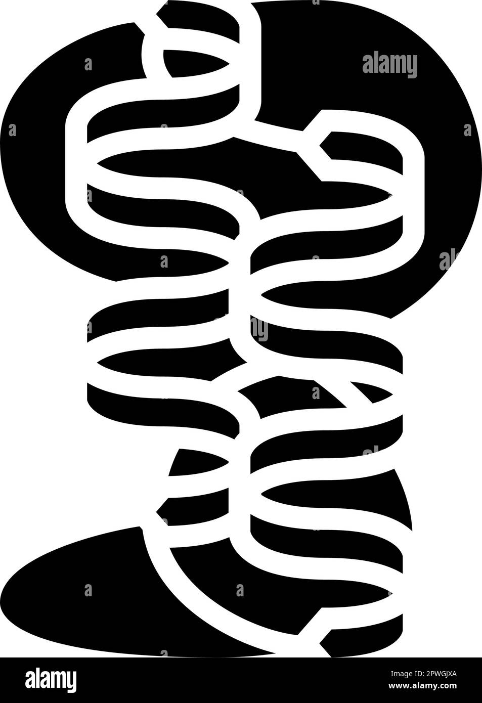 protein folding biochemistry glyph icon vector illustration Stock Vector