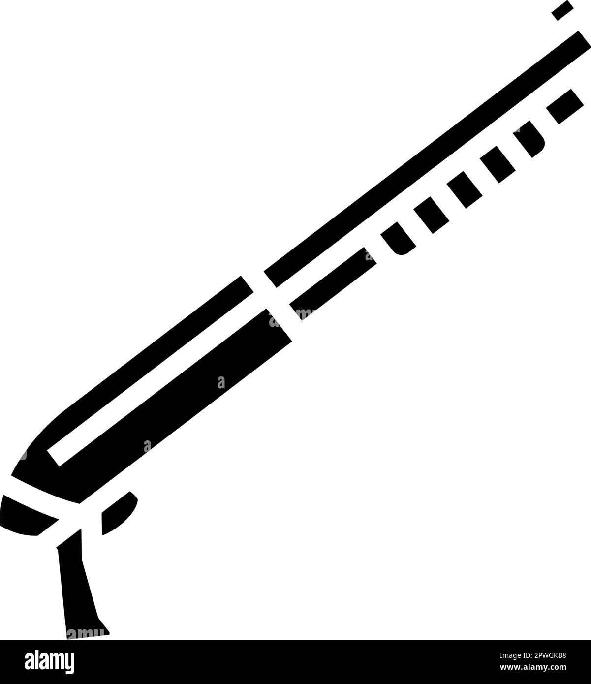 shotgun weapon war glyph icon vector illustration Stock Vector Image ...