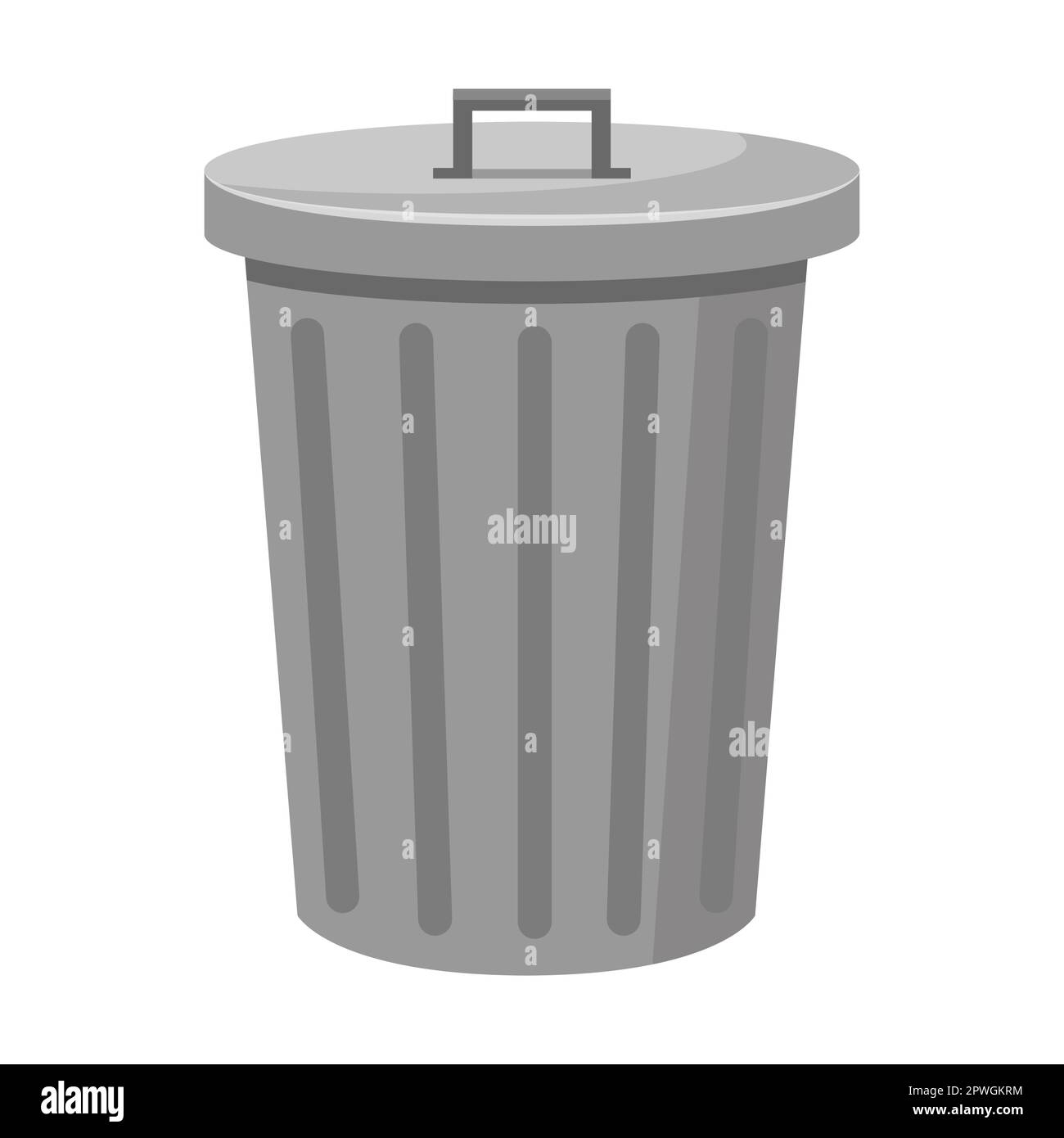 Closed trash can and dustbin vector illustration. Black sack with food  waste, open dirty garbage can or dumpster on white background Stock Vector  Image & Art - Alamy