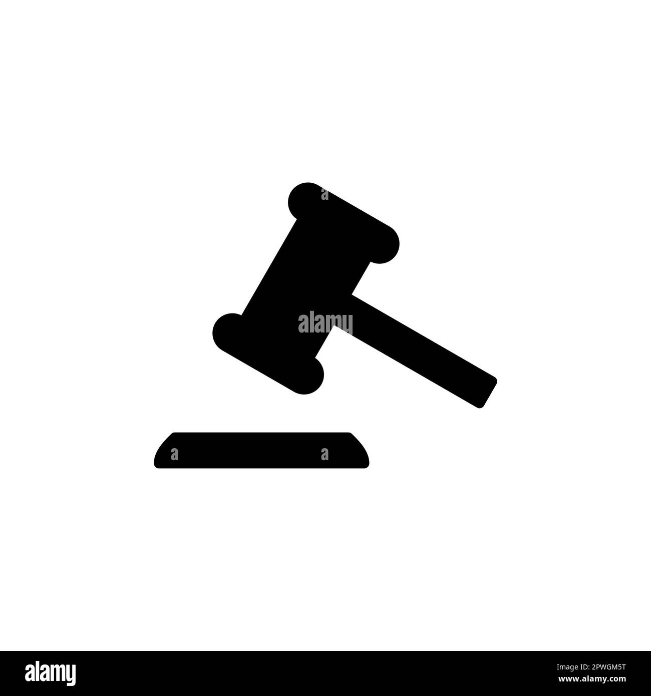 Gavel icon vector. judge gavel icon. auction hammer Stock Vector Image