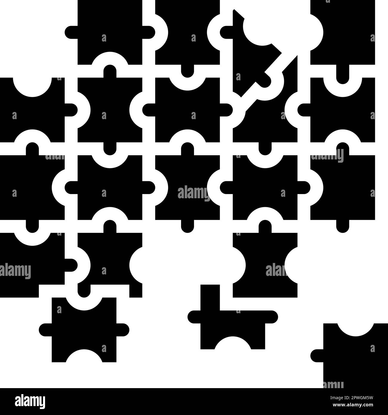 puzzle game board table glyph icon vector illustration Stock Vector ...