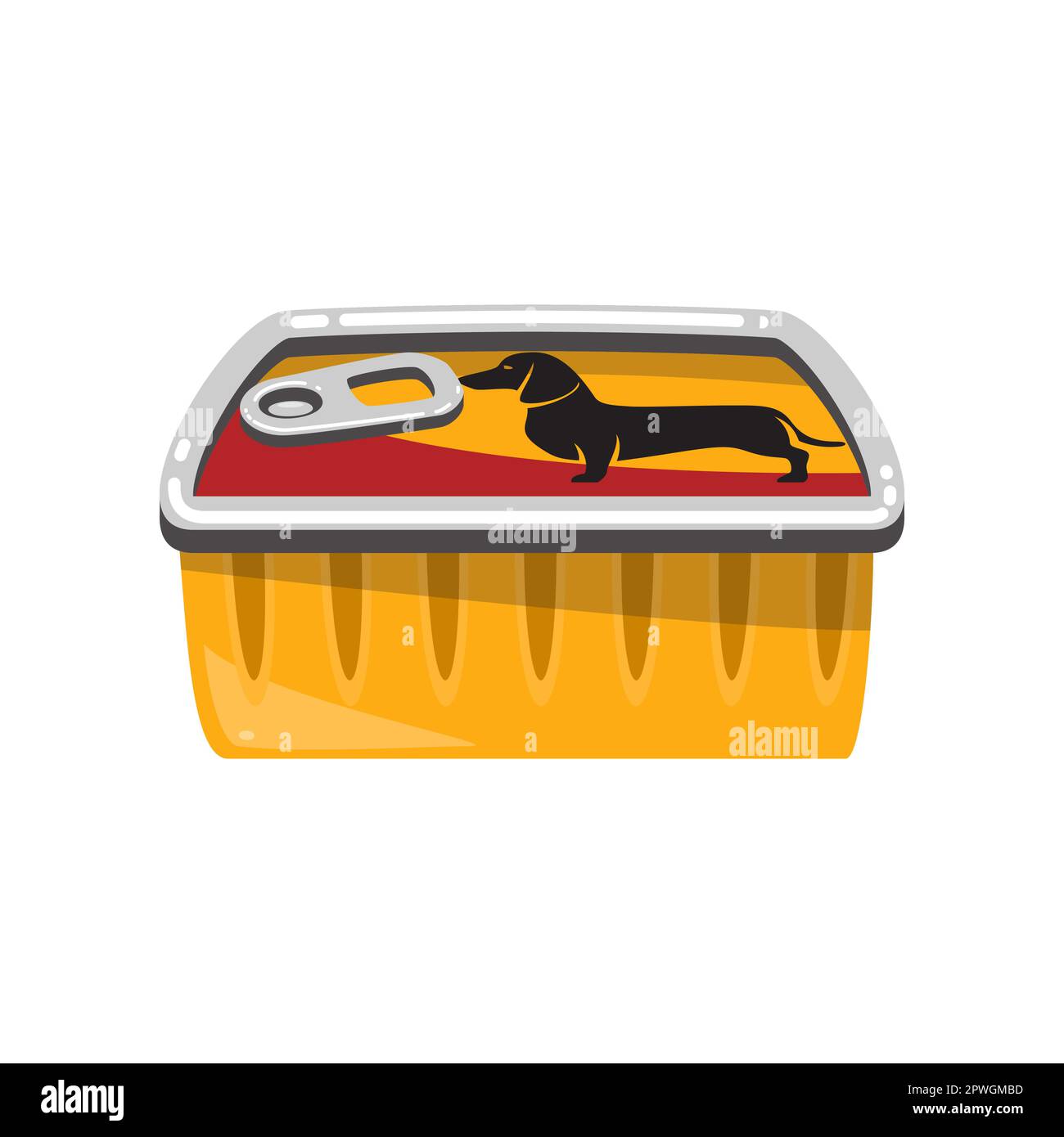 Canned wet food for dogs cartoon illustration Stock Vector Image & Art