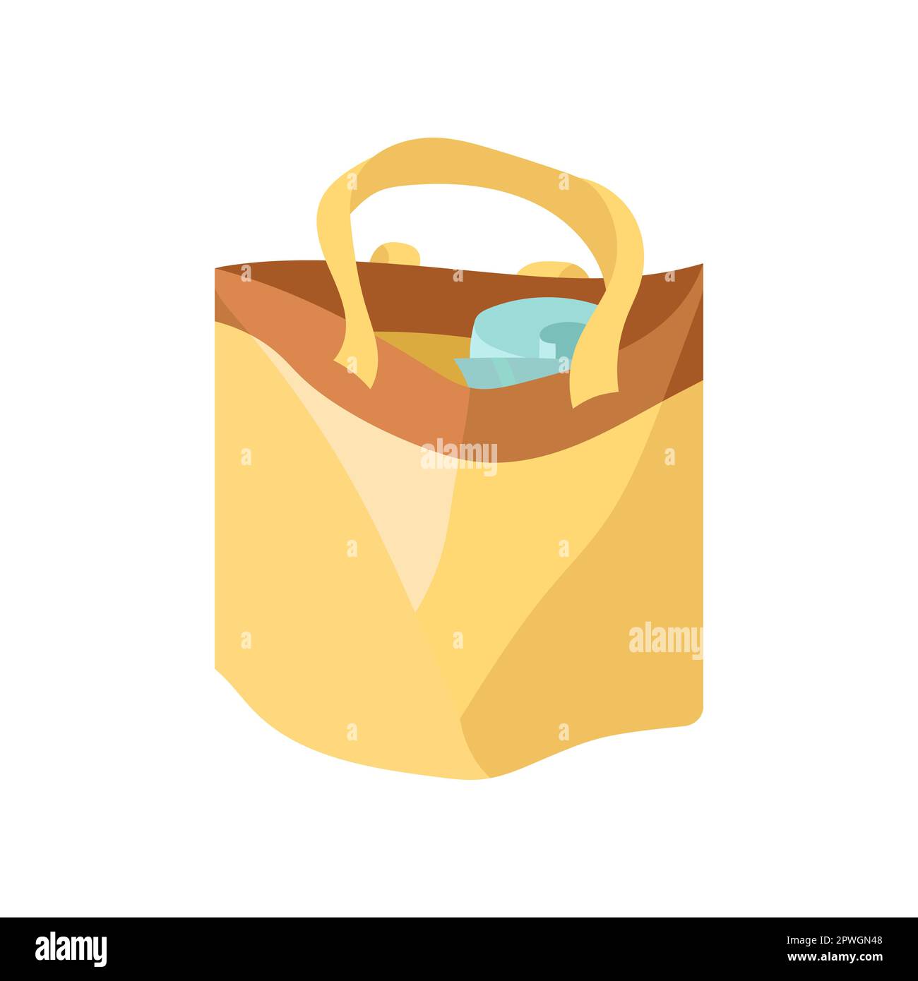 Yellow beach bag for summer holidays vector illustration Stock Vector