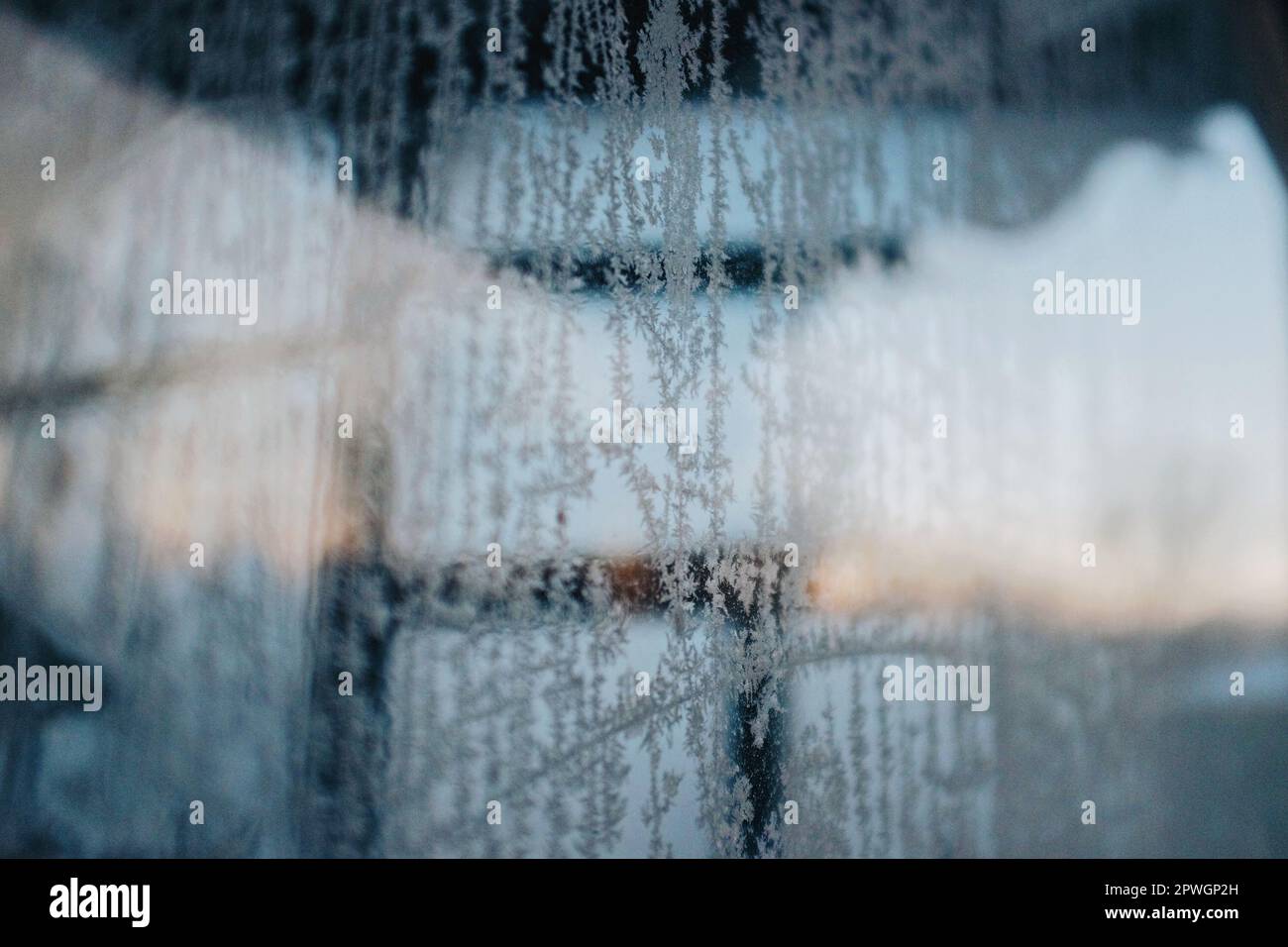 frost texture on a cabin window glass Stock Photo - Alamy