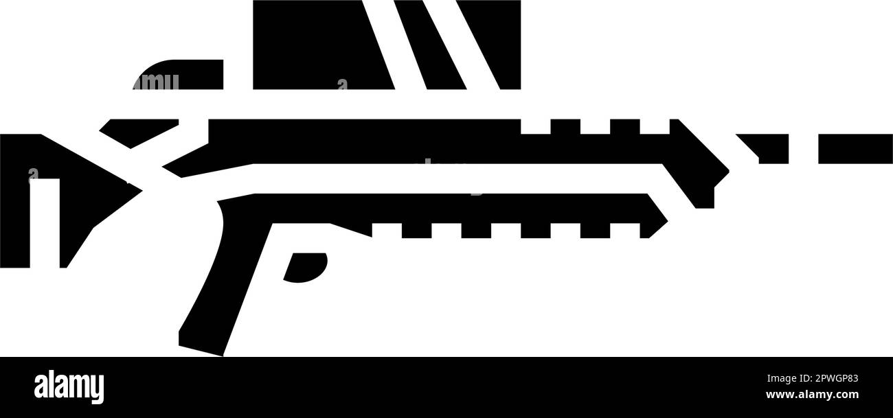 flamethrower weapon war glyph icon vector illustration Stock Vector