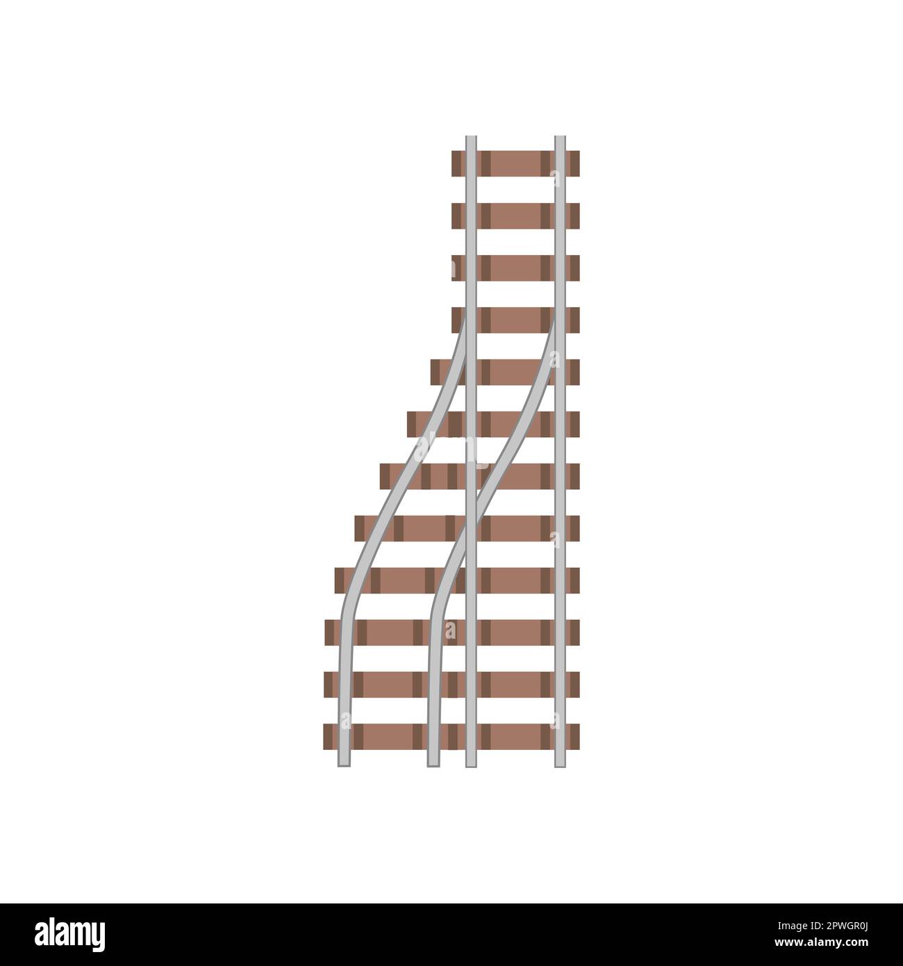 Shunt train track vector illustration Stock Vector Image & Art Alamy