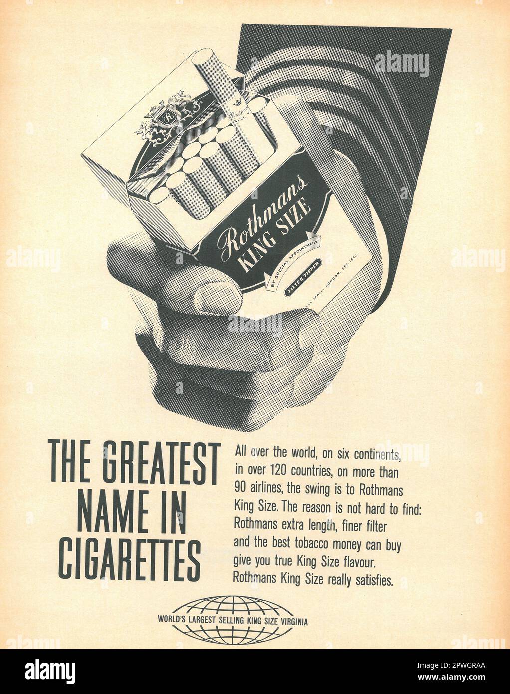 Rothmans advert in a LIFE magazine April 1967, Atlantic edition Stock Photo