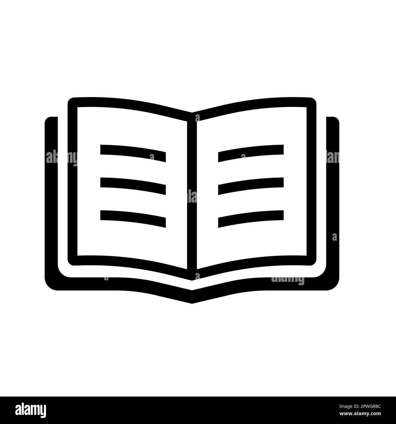 open book guide manual outline icon Stock Vector
