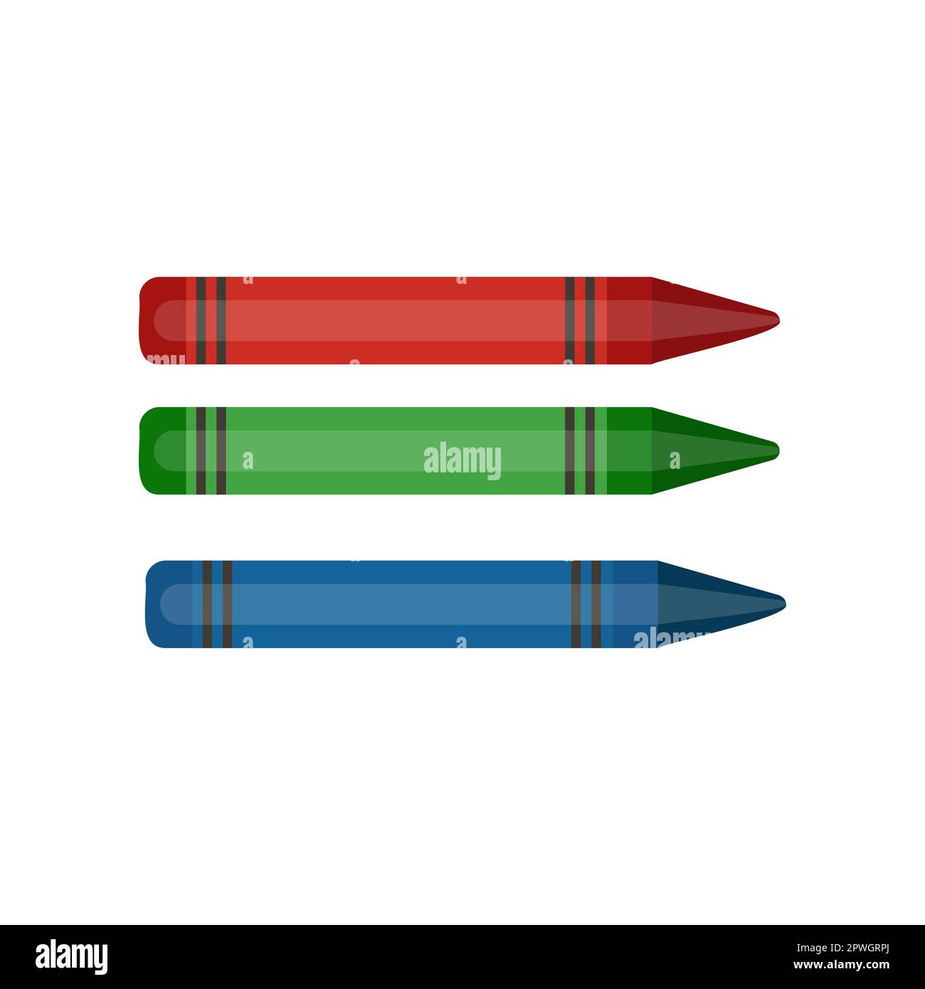 Colorful wax crayons cartoon illustration Stock Vector Image & Art Alamy