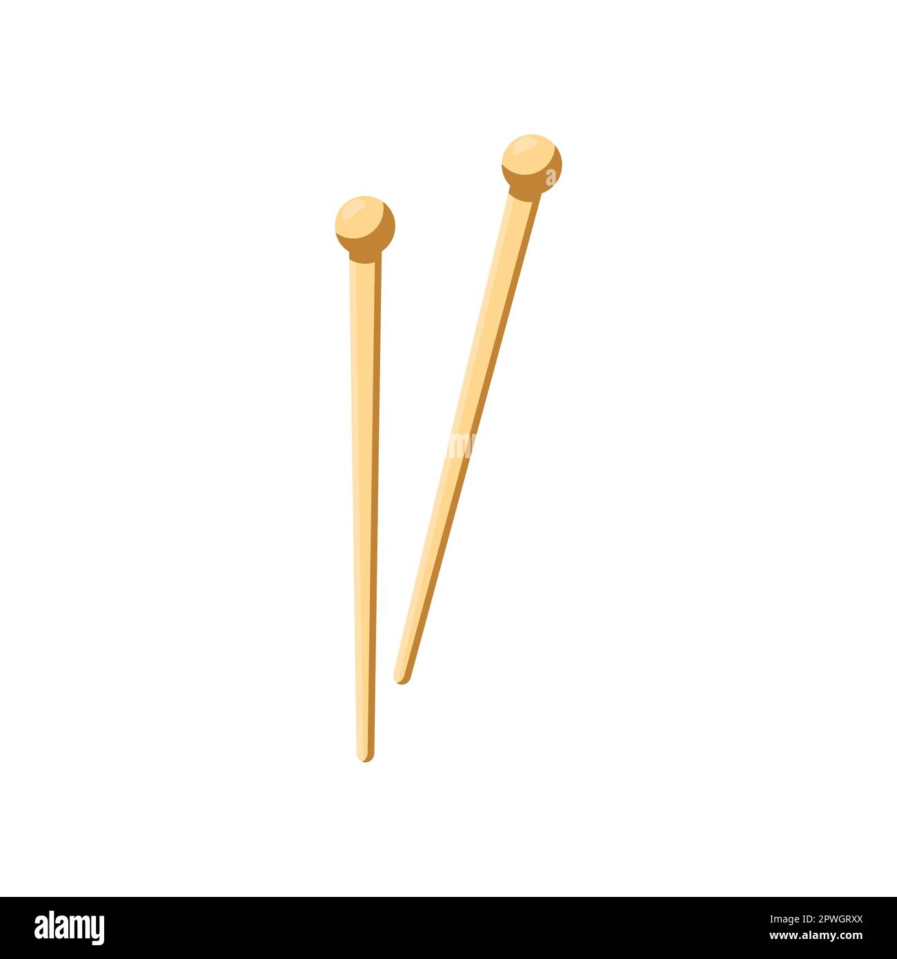 Knitting wooden needles vector illustration Stock Vector Image & Art