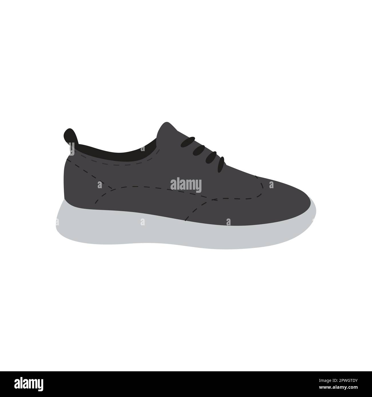 Black running shoe design vector illustration Stock Vector Image & Art
