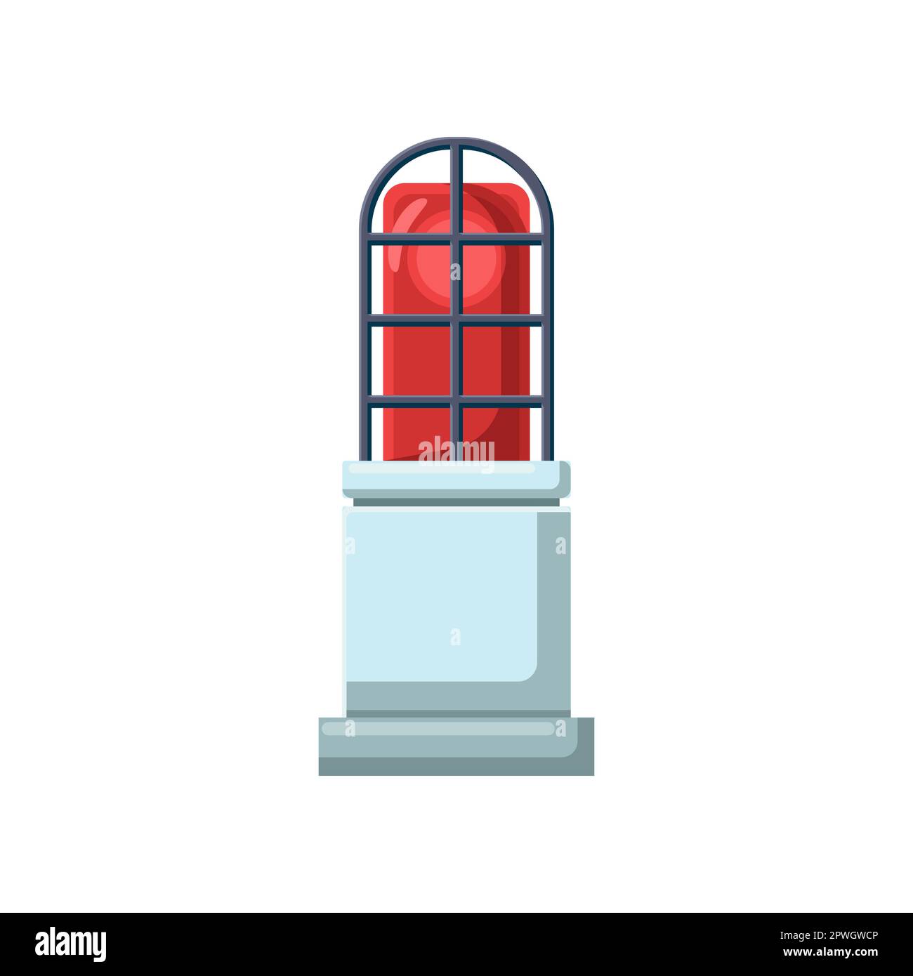 Flashing red alarm light vector illustration Stock Vector Image & Art