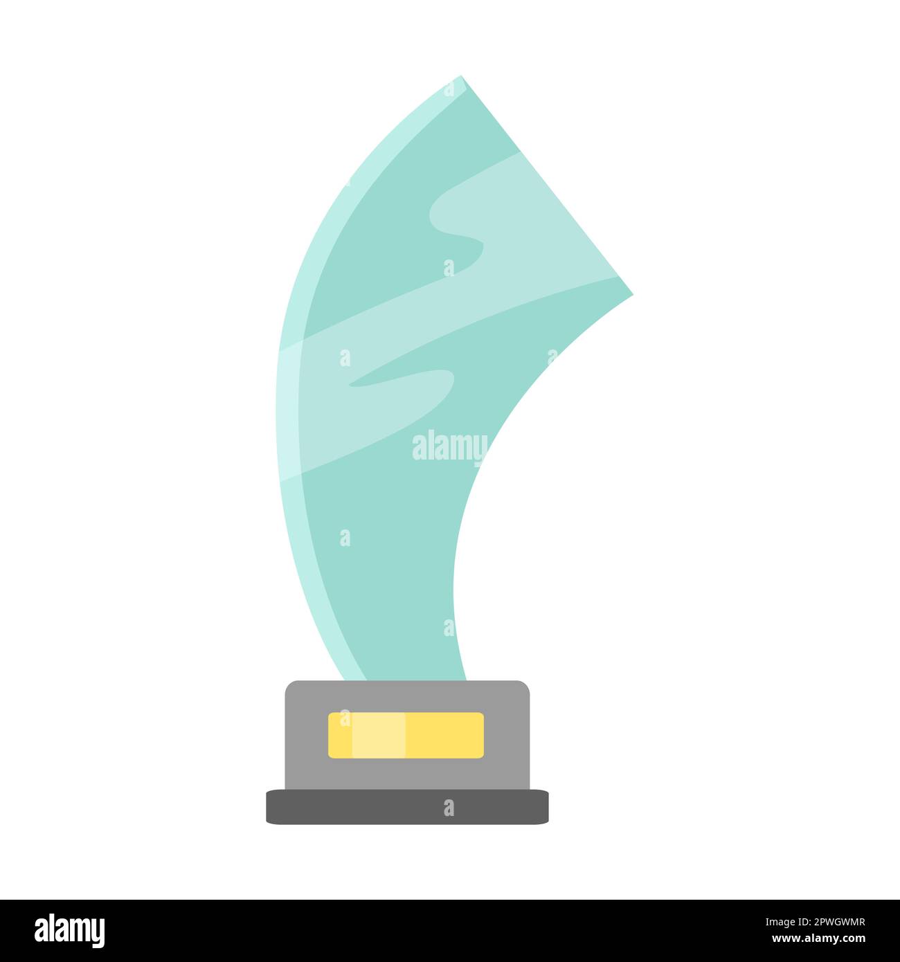 Gold cup and award flat vector illustration. Collection of golden ...