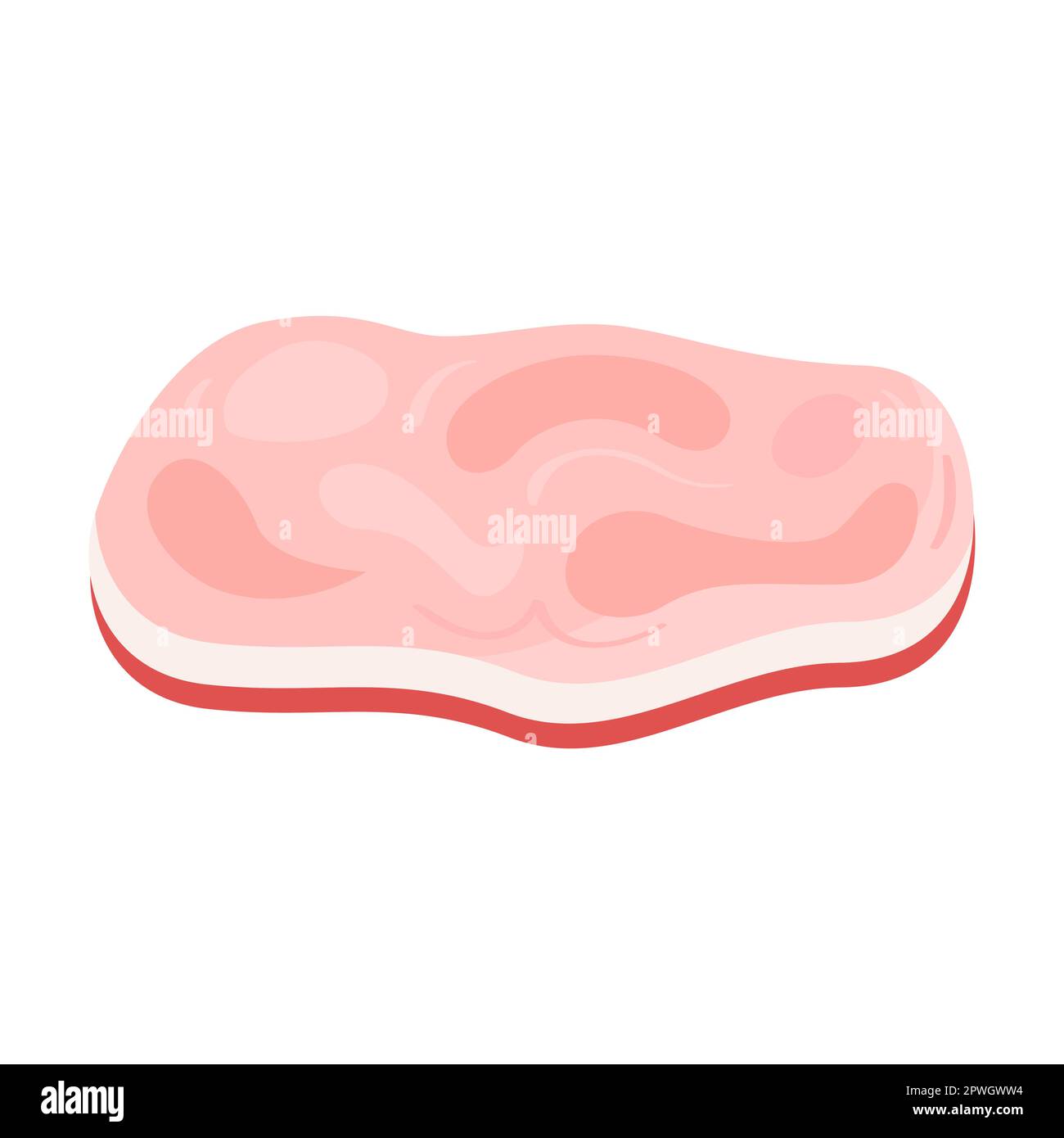 Raw meat steak, product cartoon vector illustration. Drawing of raw and