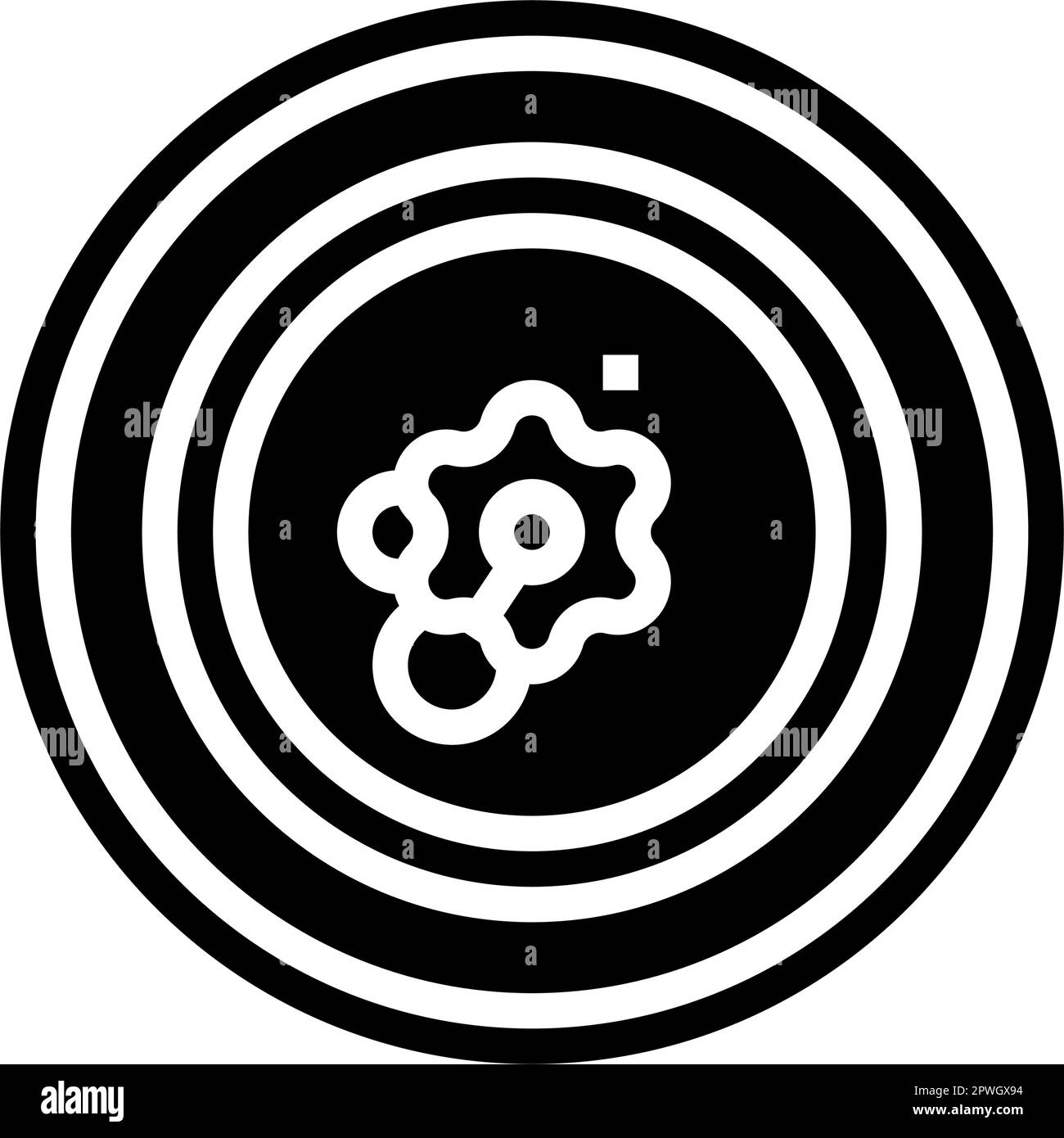 landmine weapon war glyph icon vector illustration Stock Vector Image