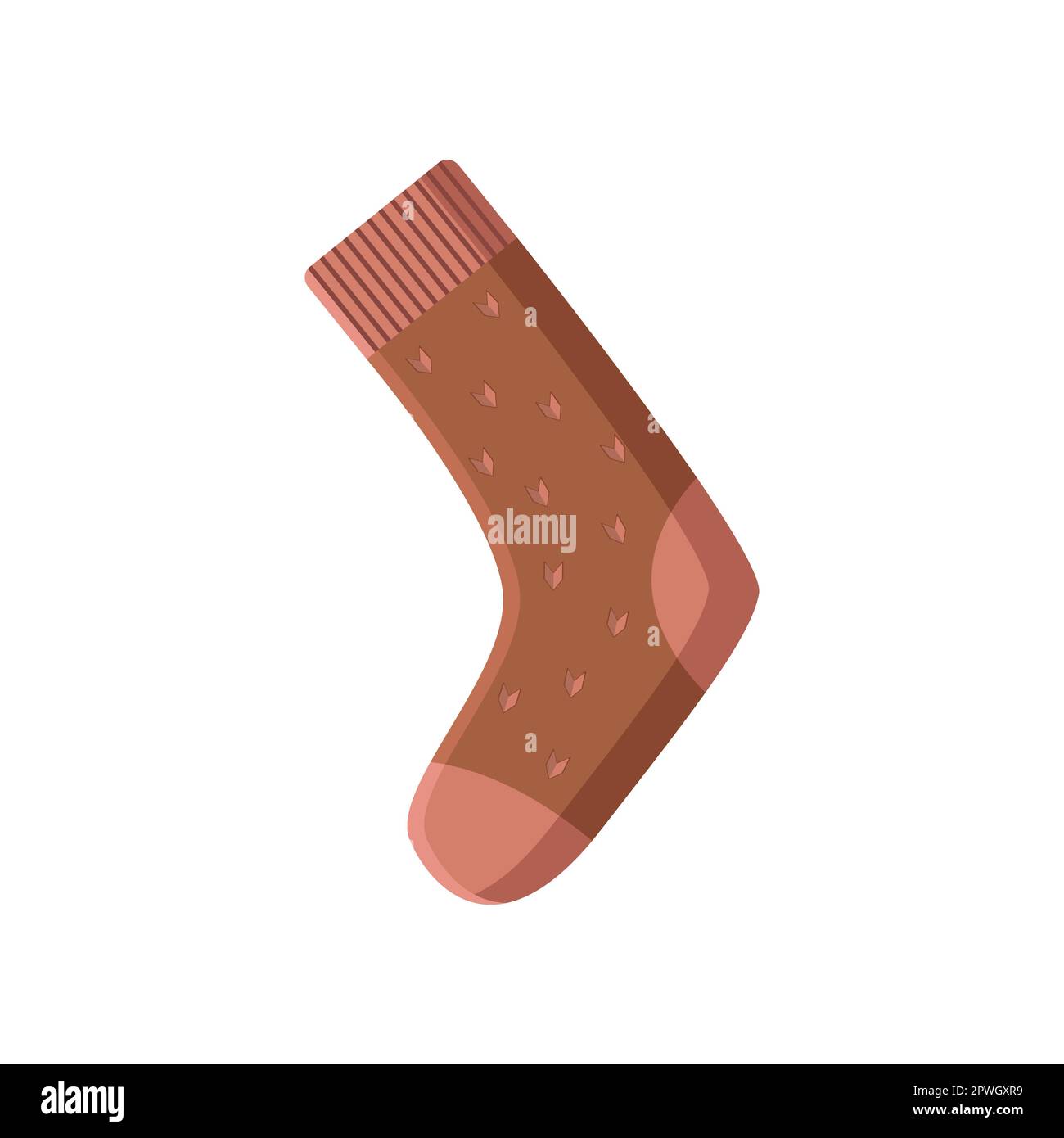 Brown sock from wool vector illustration Stock Vector Image & Art Alamy
