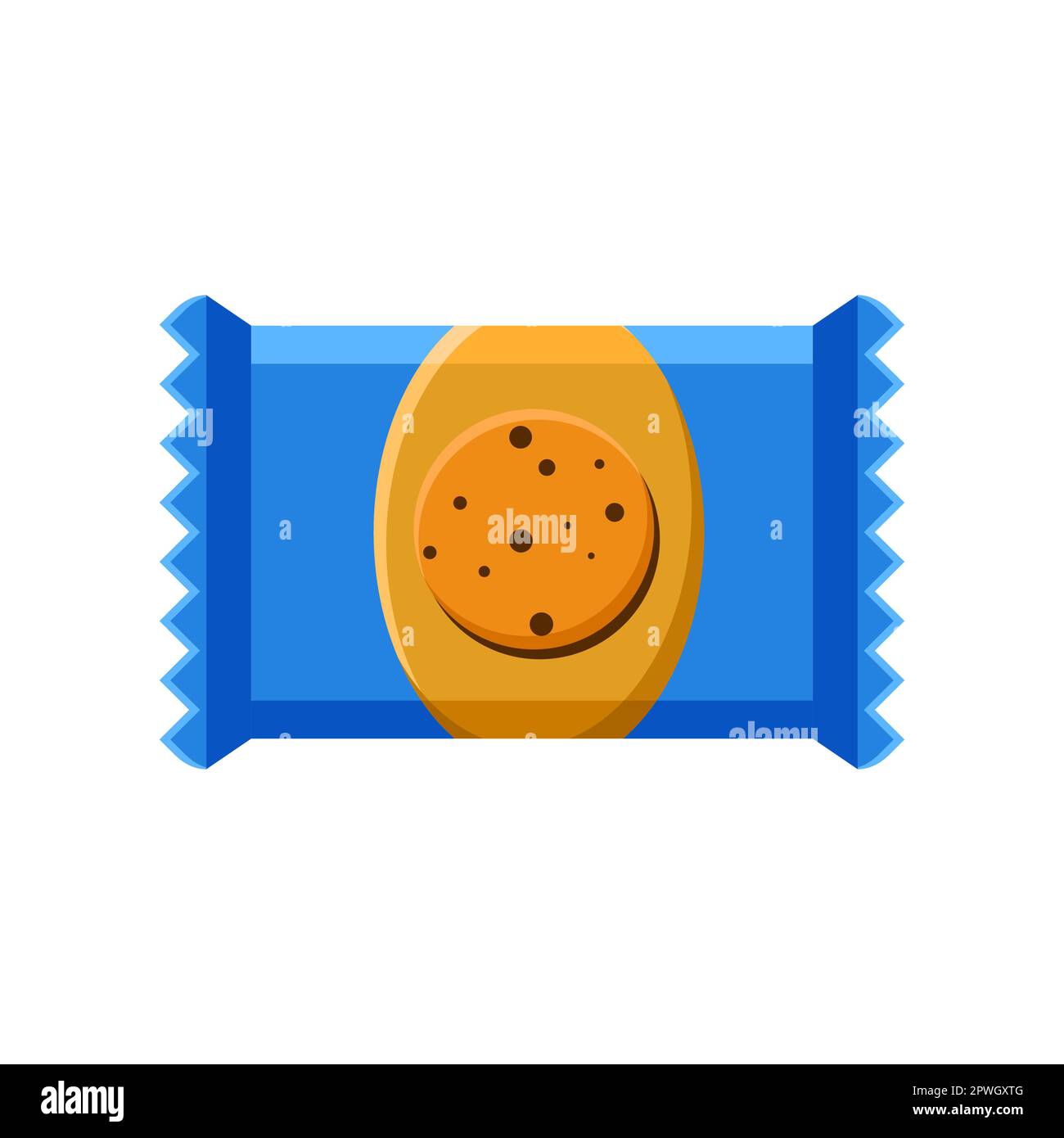 Sweet cookie bar in blue package vector illustration Stock Vector Image