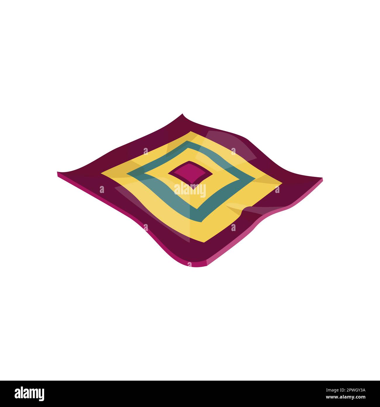 Colorful square mat cartoon vector illustration Stock Vector Image