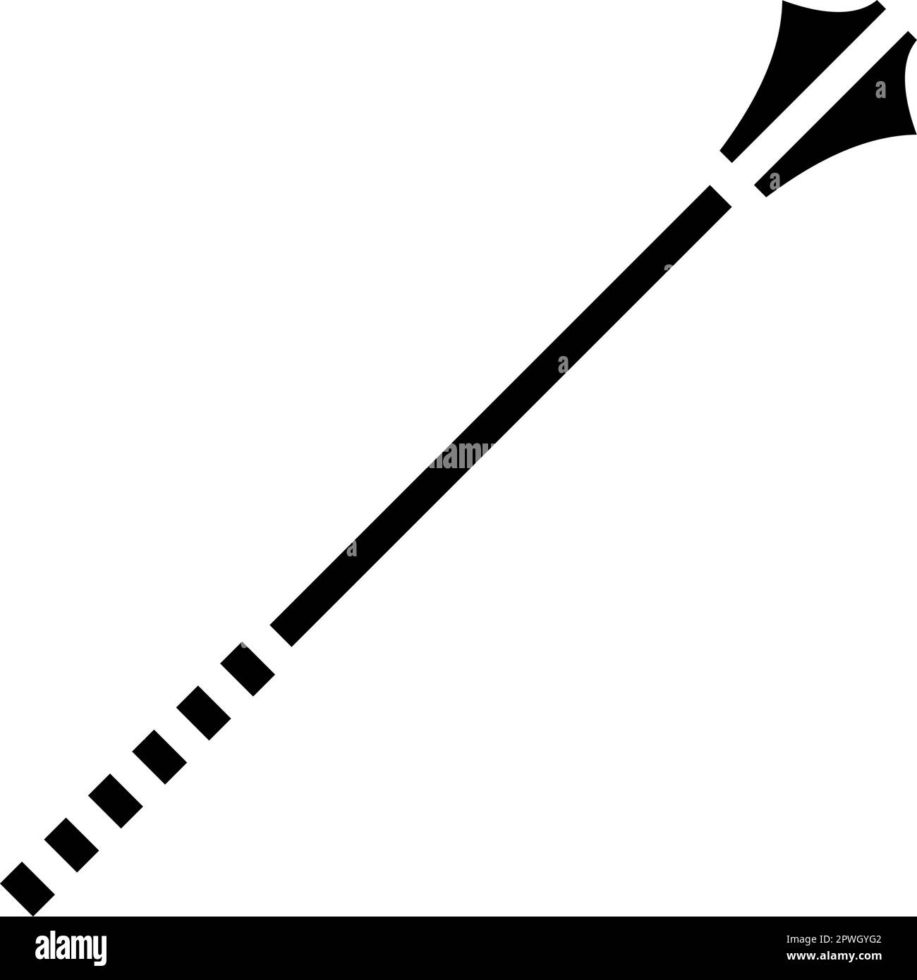 mace weapon military glyph icon vector illustration Stock Vector Image