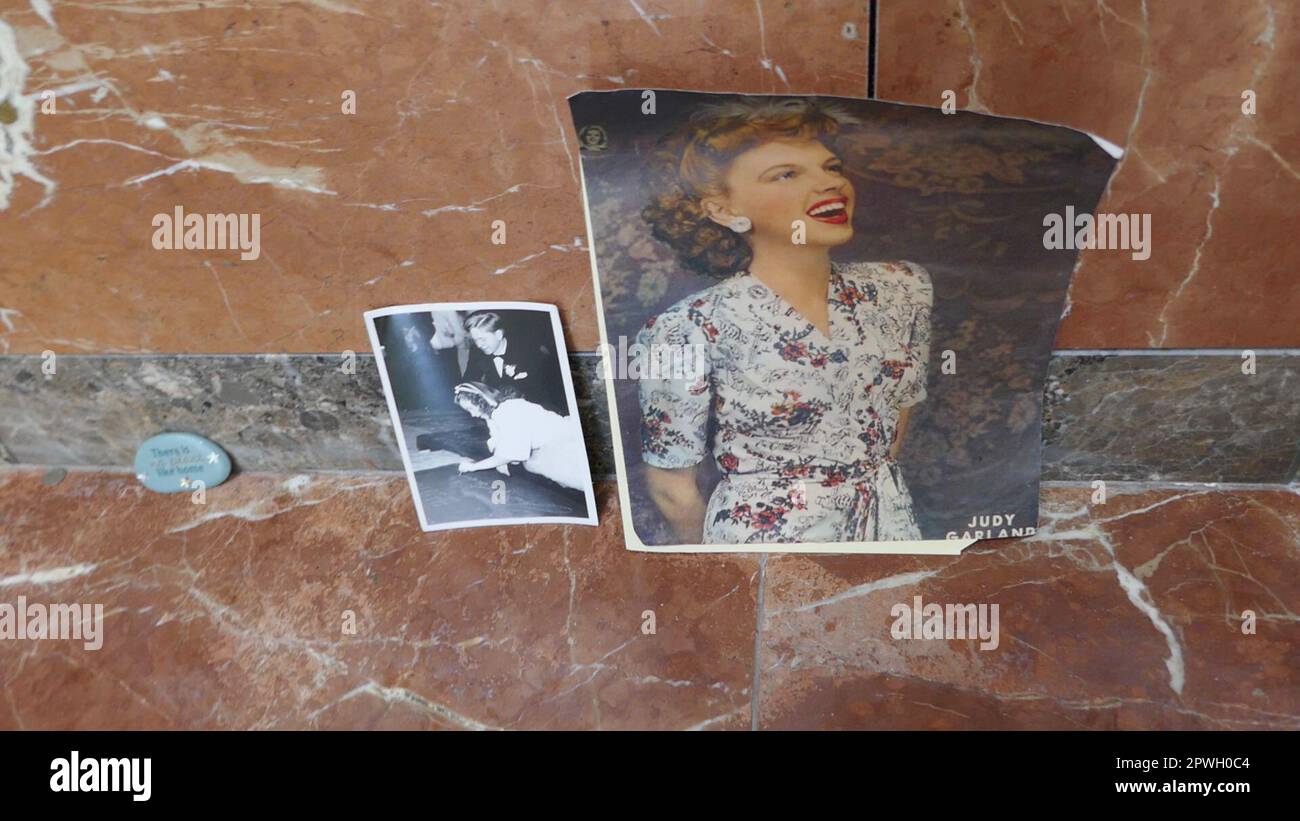 Los Angeles, California, USA 29th April 2023 Actress/Singer Judy Garland  Grave in Judy Garland Pavilion at Hollywood Forever Cemetery on April 29,  2023 in Los Angeles, California, USA. Photo by Barry King/Alamy