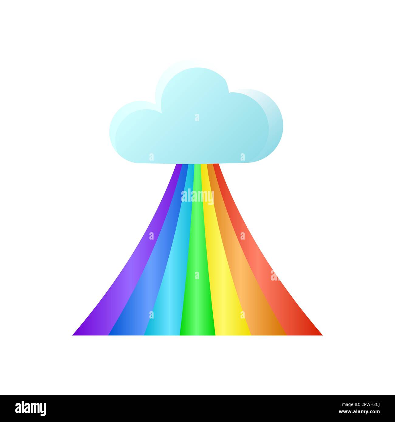 Cute rainbow from cloud sticker Stock Vector Image & Art - Alamy