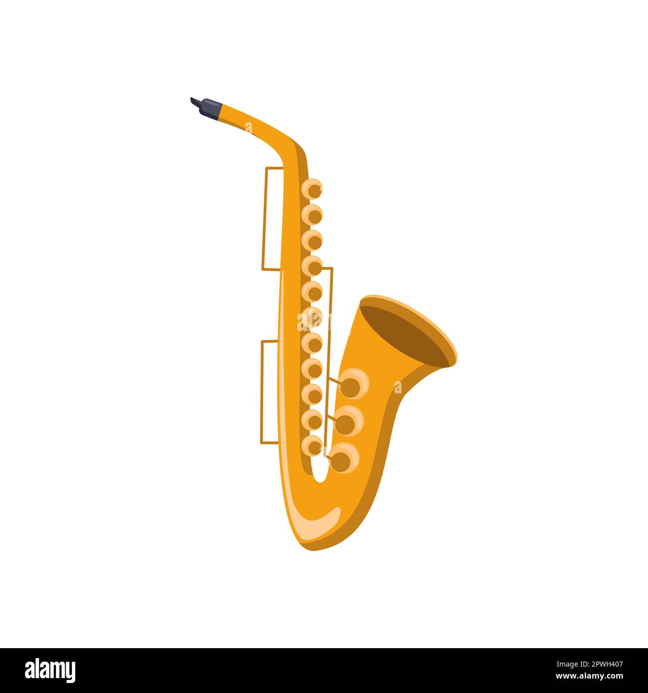 Classic saxophone cartoon illustration Stock Vector Image & Art - Alamy