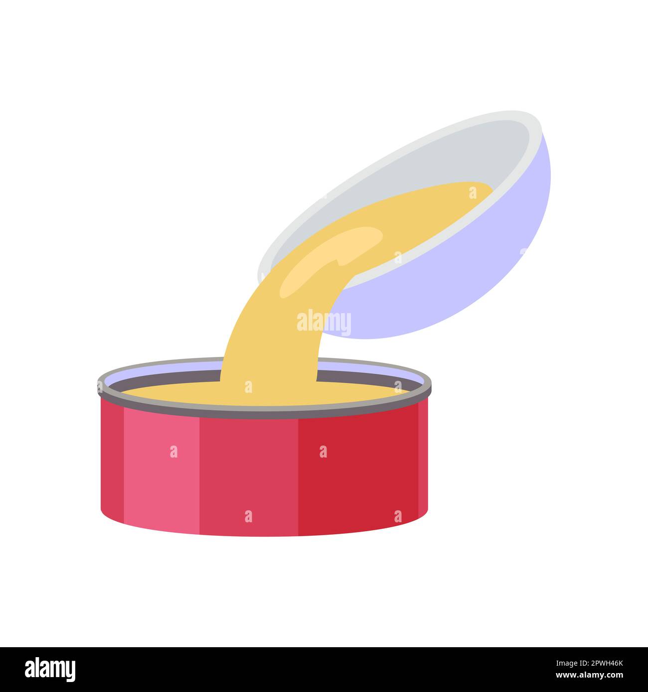 Cake preparation fifth step cartoon illustration Stock Vector