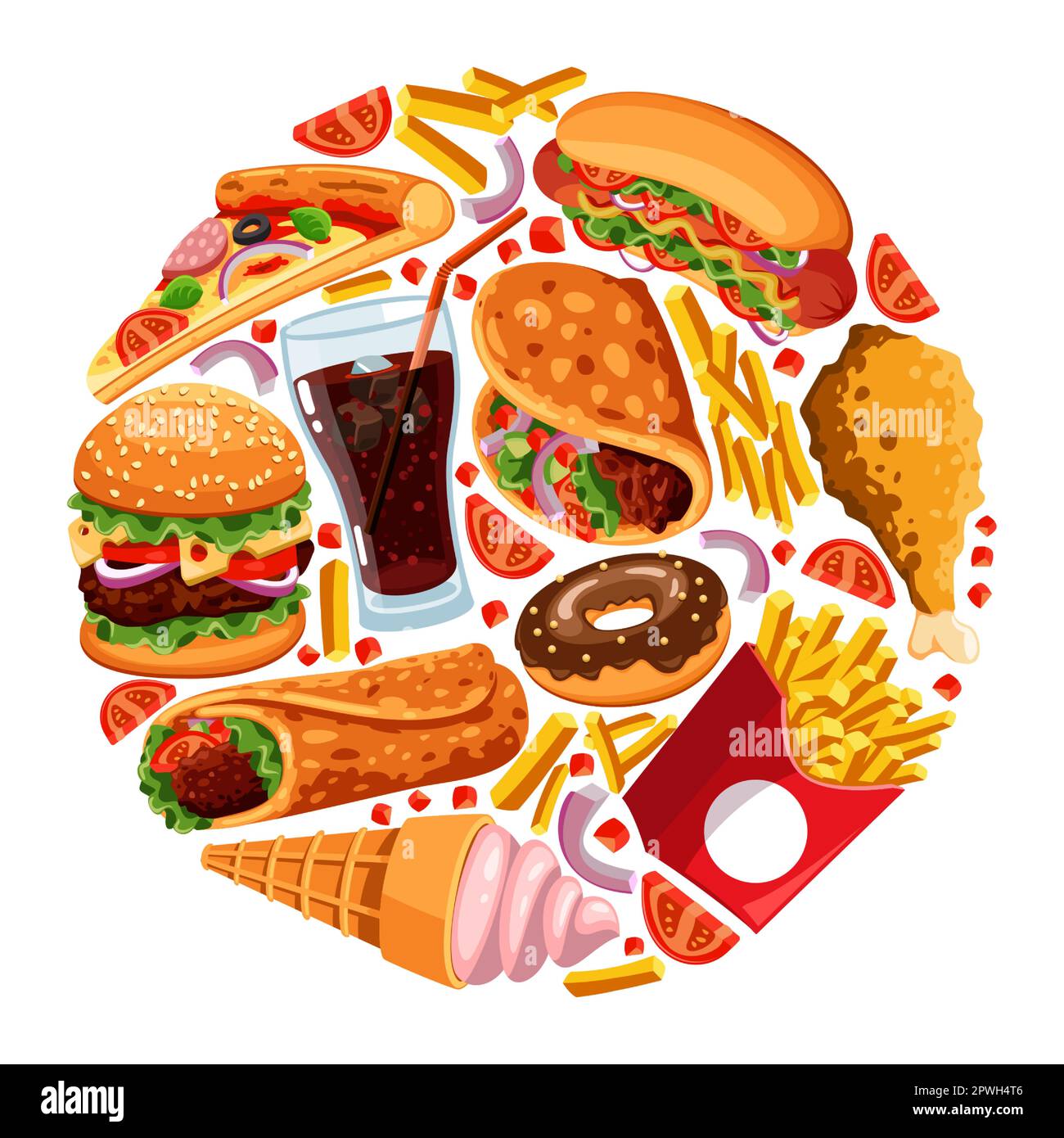 Burrito pattern Stock Vector Images - Alamy