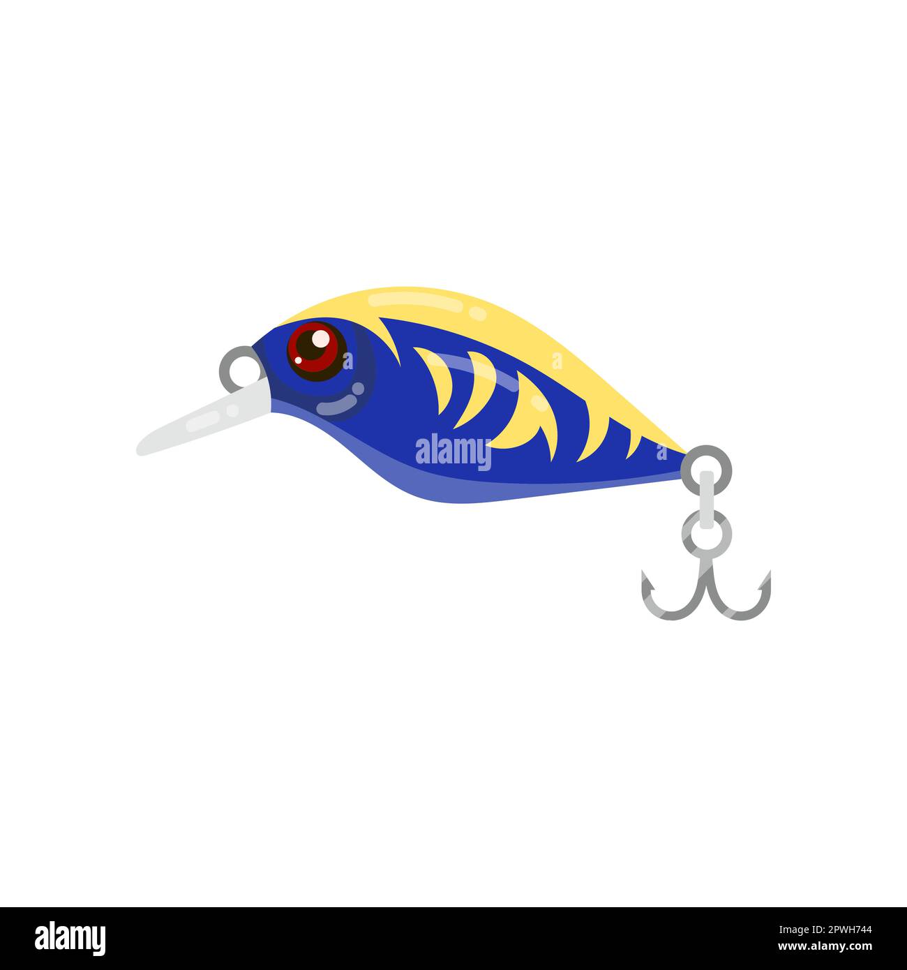 https://c8.alamy.com/comp/2PWH744/blue-fishing-bait-in-shape-of-fish-cartoon-illustration-2PWH744.jpg
