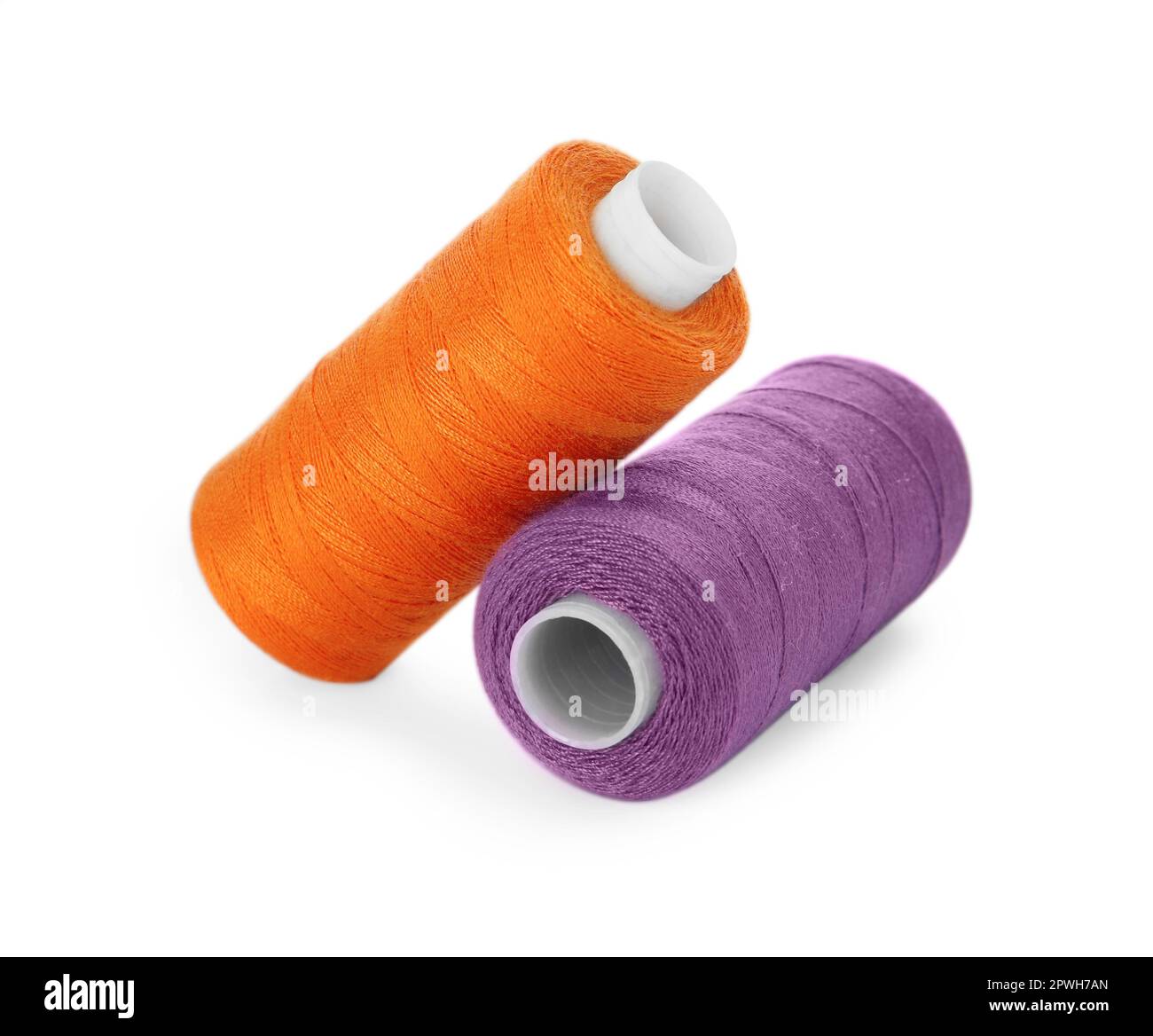 Different colorful sewing threads on white background Stock Photo - Alamy