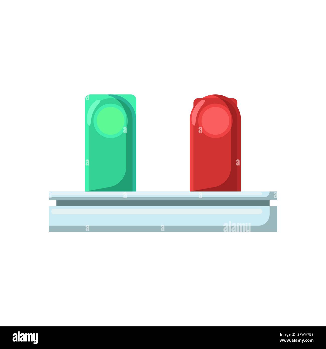 Flashing red and green lights vector illustration Stock Vector Image & Art Alamy