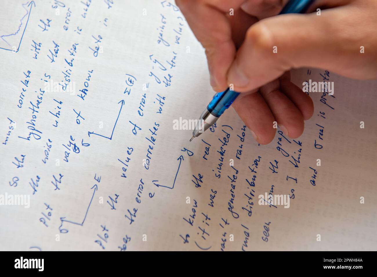 Man writing calculations formula hi-res stock photography and images ...