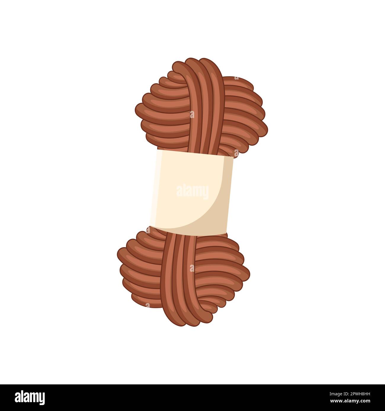 Brown yarn vector illustration Stock Vector