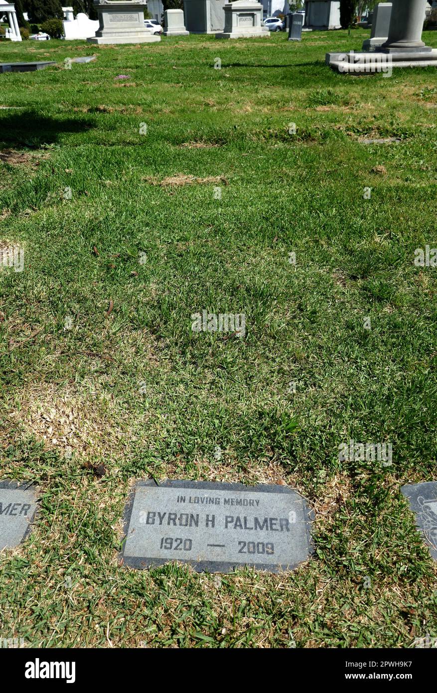 Los Angeles, California, USA 29th April 2023 Entertainer Byron Palmer Grave and Actress Georgine Darcy (unmarked) Grave at Hollywood Forever Cemetery on April 29, 2023 in Los Angeles, California, USA. Photo by Barry King/Alamy Stock Photo Stock Photo