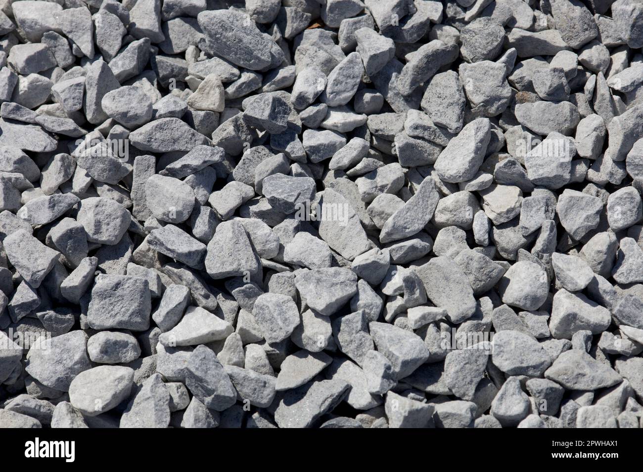 Gravel for driveway, garden, pathway, or road. Stone landscaping. Small