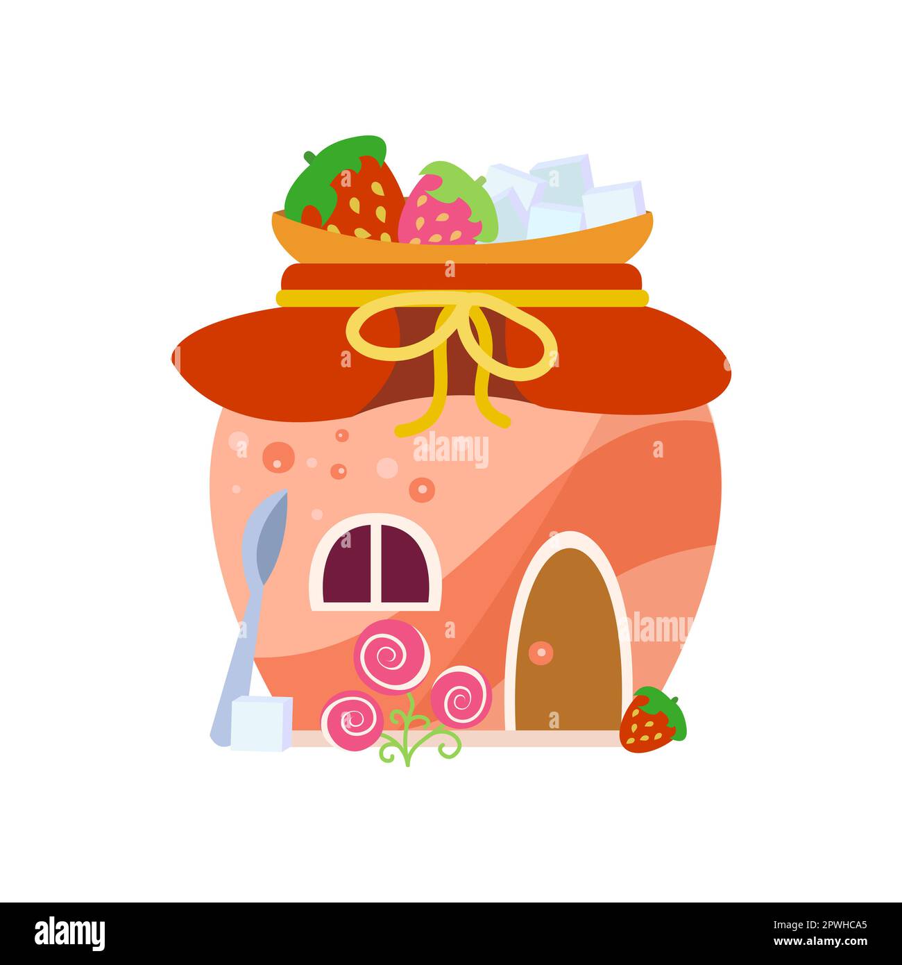 Sugar jar house cartoon illustration Stock Vector Image & Art - Alamy