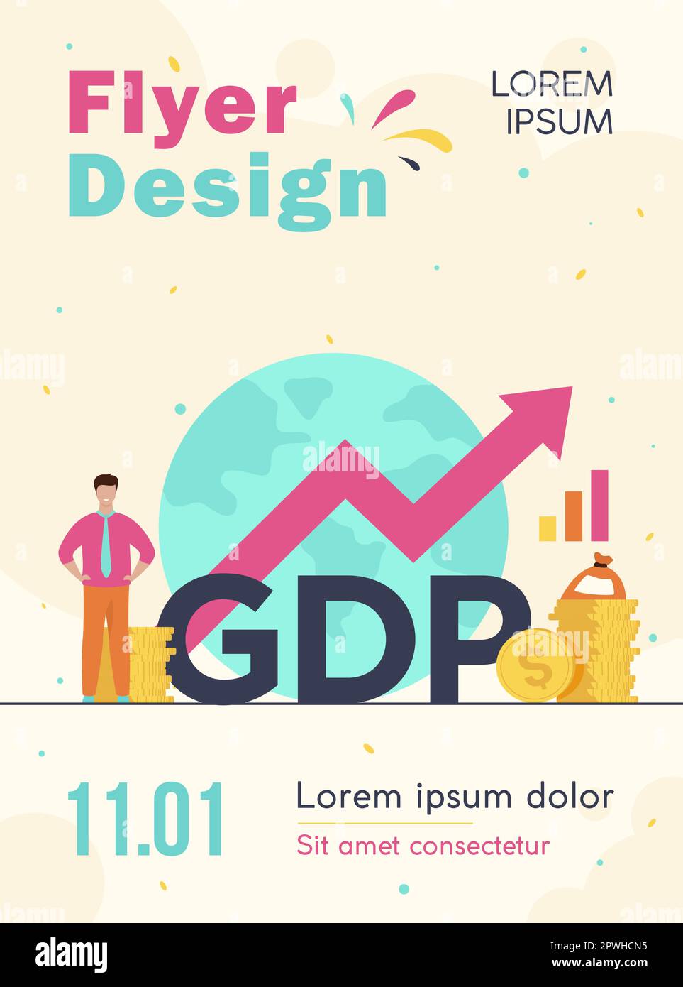 Gross domestic product concept Stock Vector
