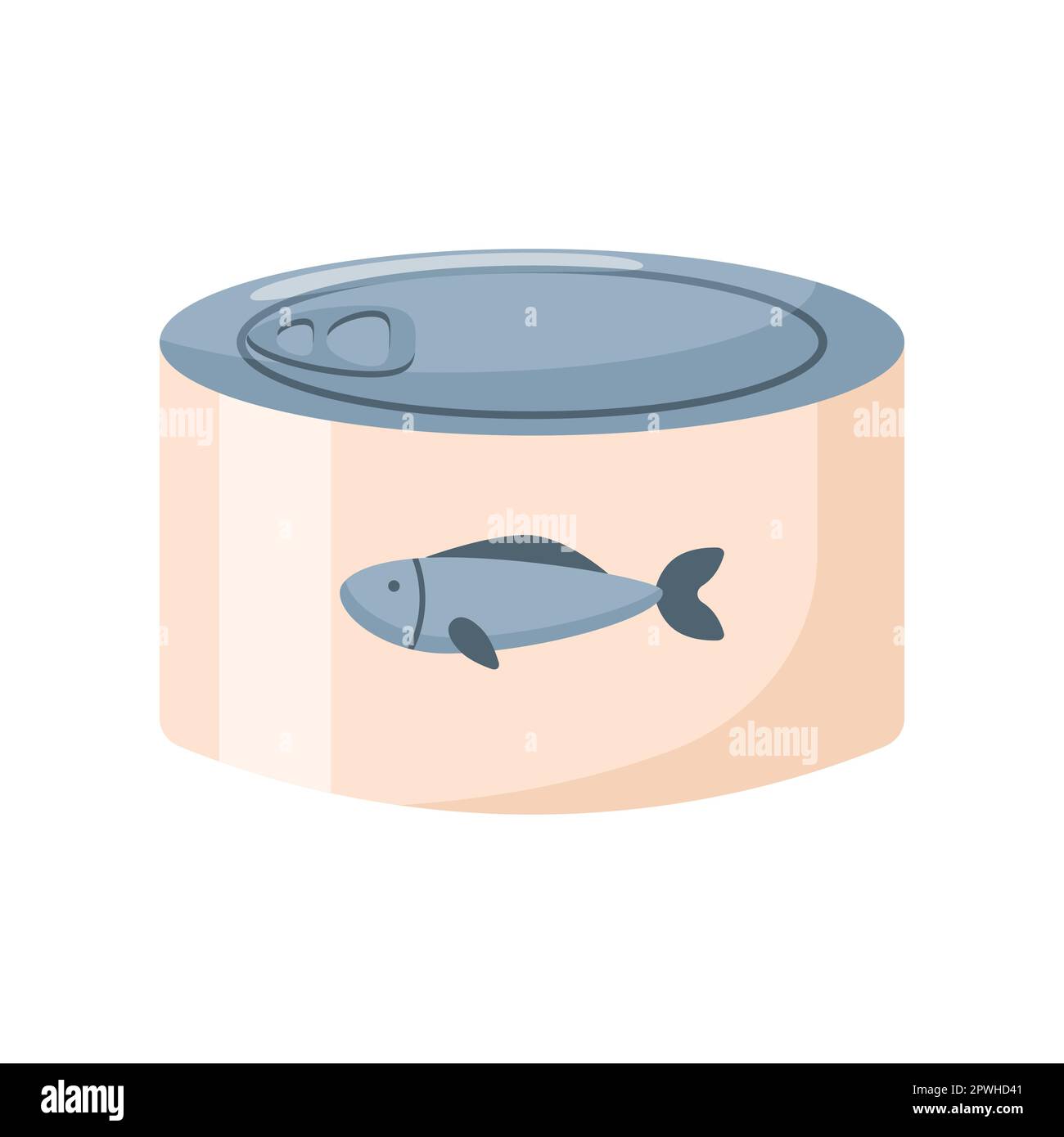 Canned tuna enriched with vitamin D vector illustration Stock Vector