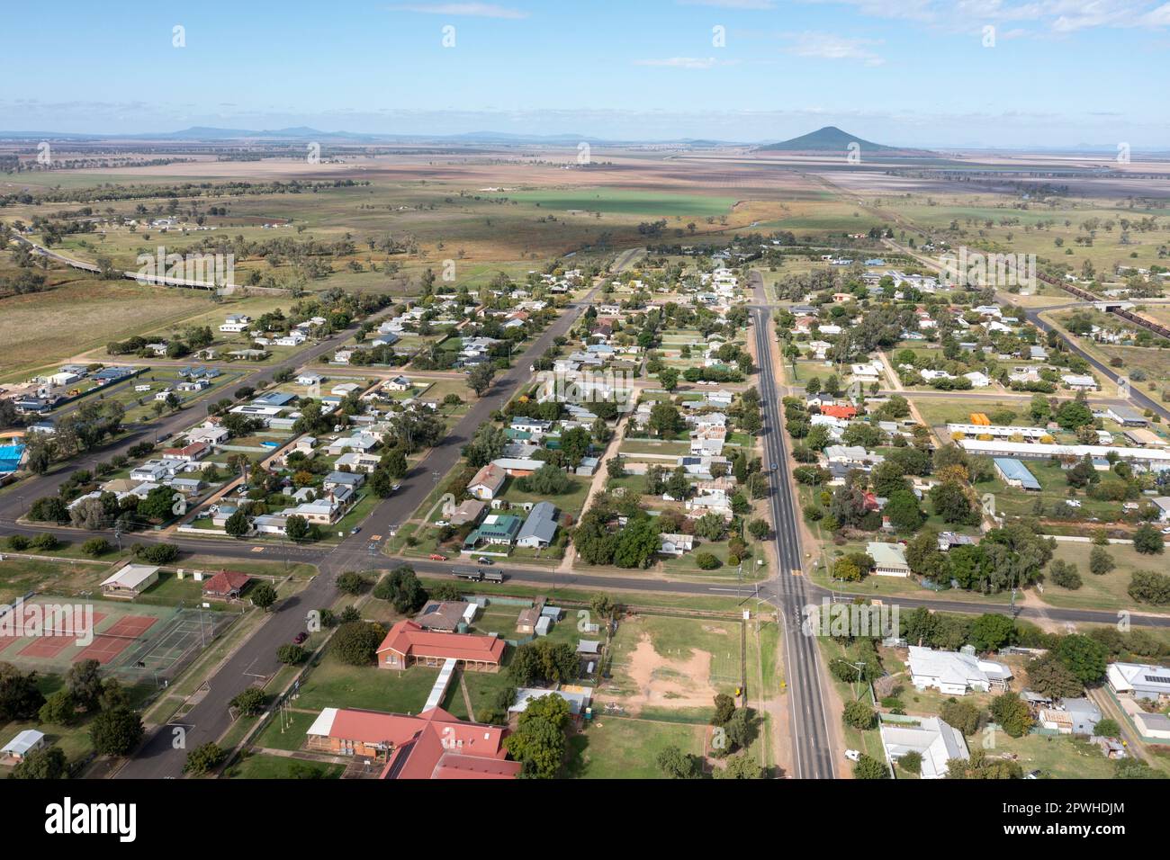 The northern New South Wales town of  Boggabri . Stock Photo
