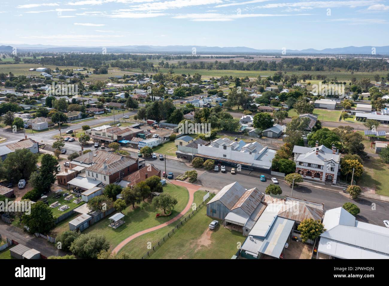 The northern New South Wales town of  Boggabri . Stock Photo