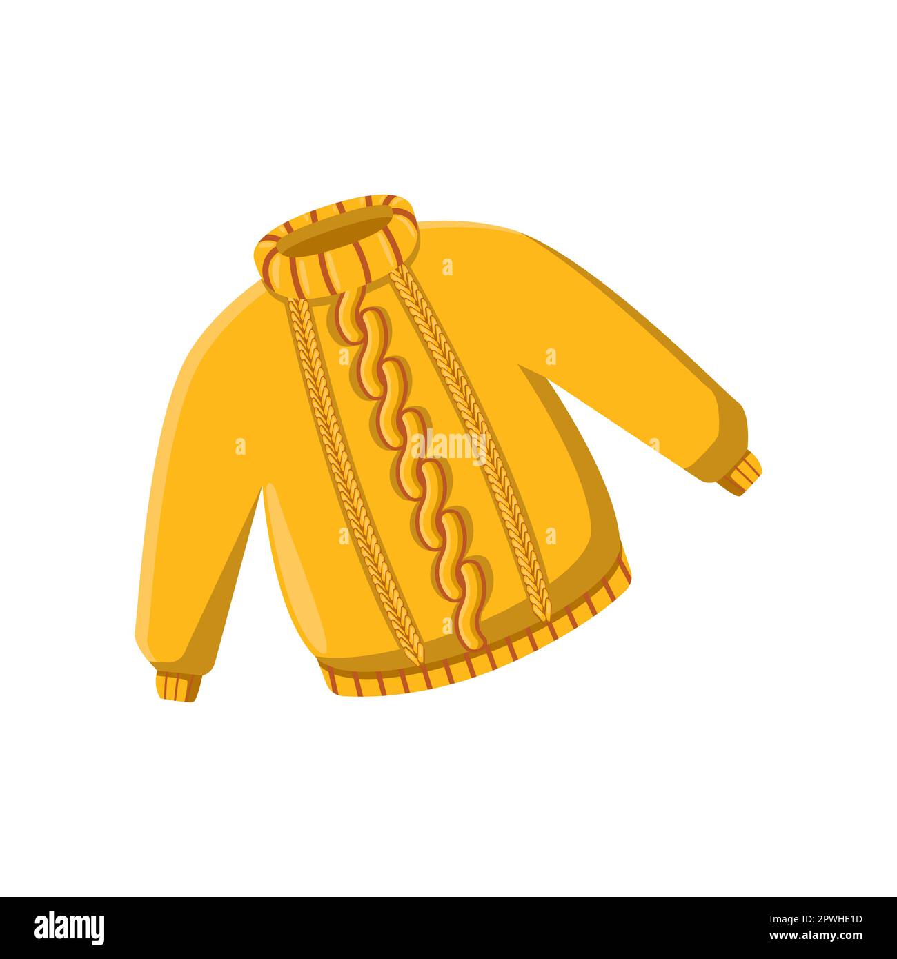 Yellow sweater from wool vector illustration Stock Vector Image & Art